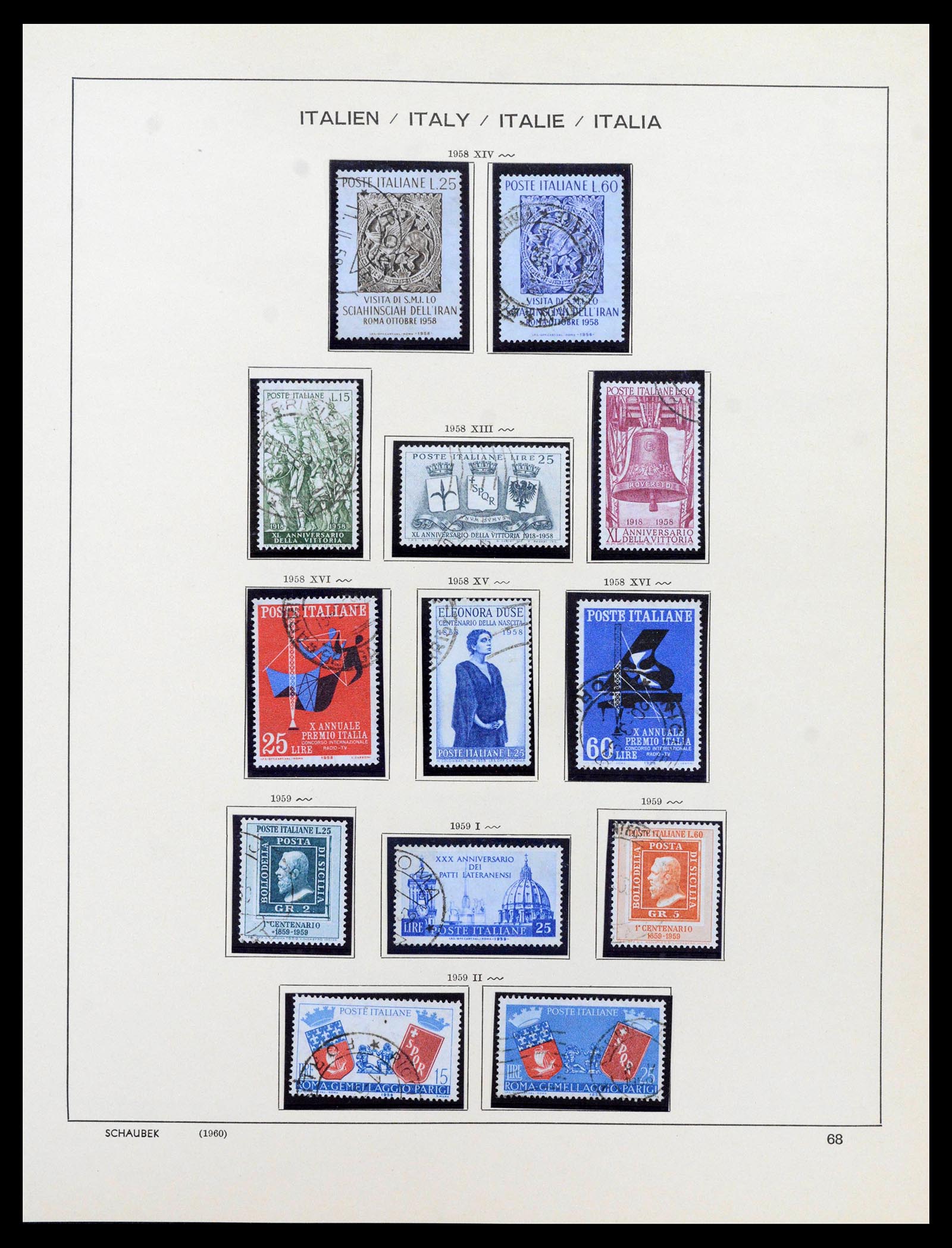 38997 0066 - Postzegelverzameling 38997 Italië 1863-1970.