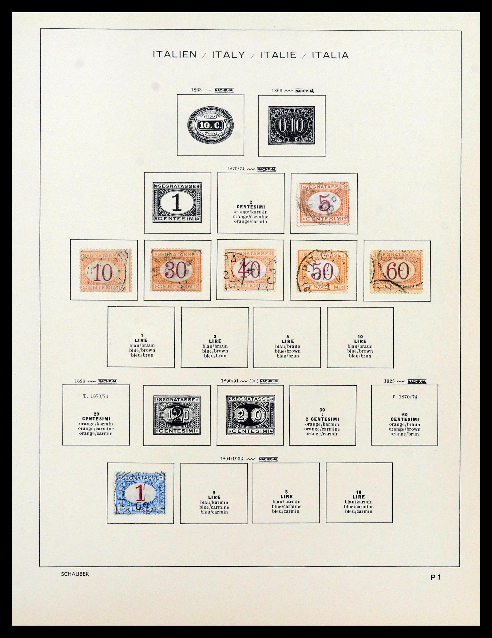 38997 0104 - Postzegelverzameling 38997 Italië 1863-1970.