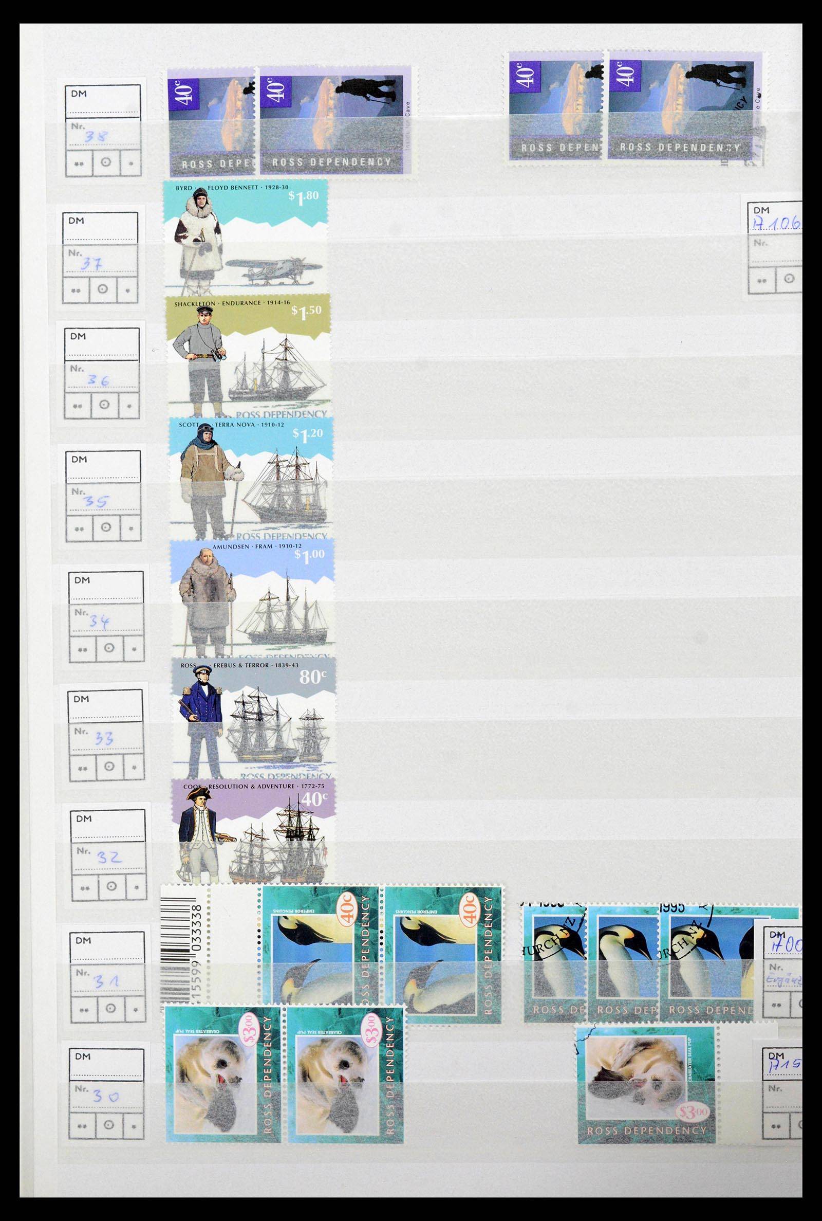 38999 0063 - Stamp collection 38999 French and British Antarctica 1956-2003.