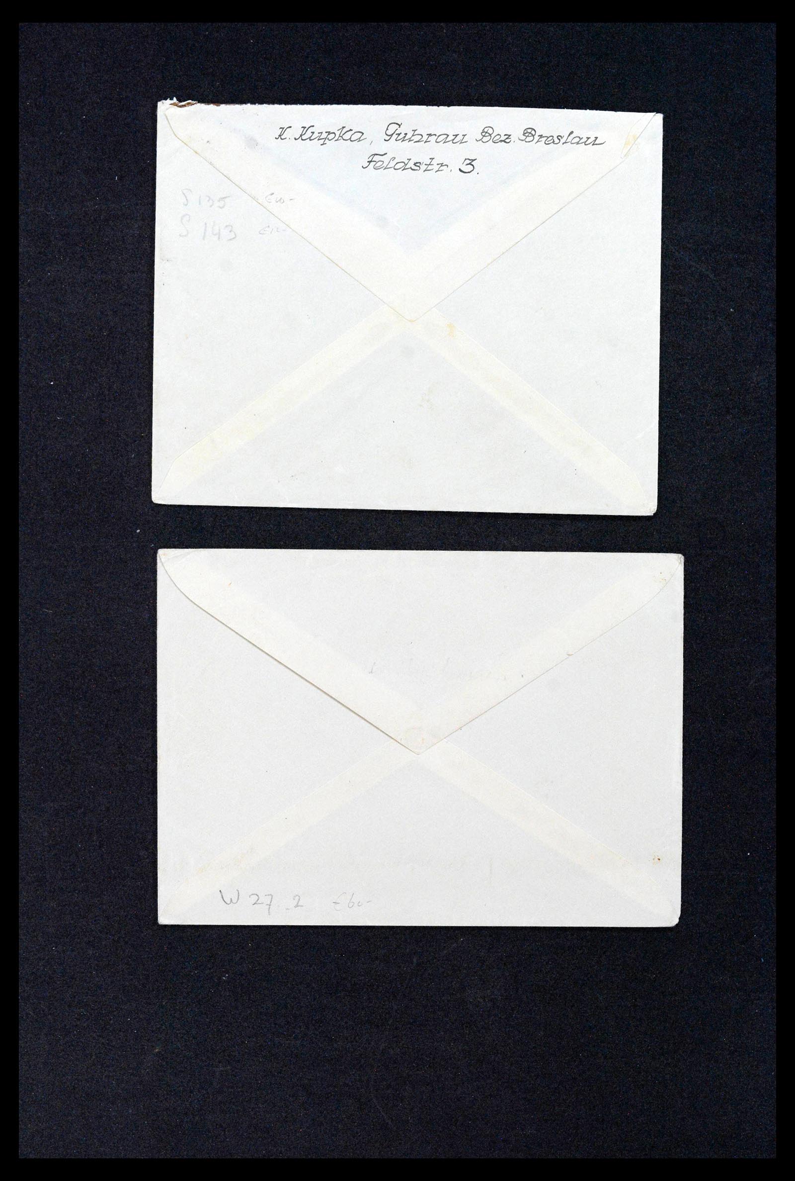 39007 0008 - Postzegelverzameling 39007 Duitsland combinaties op brief 1930-1959.