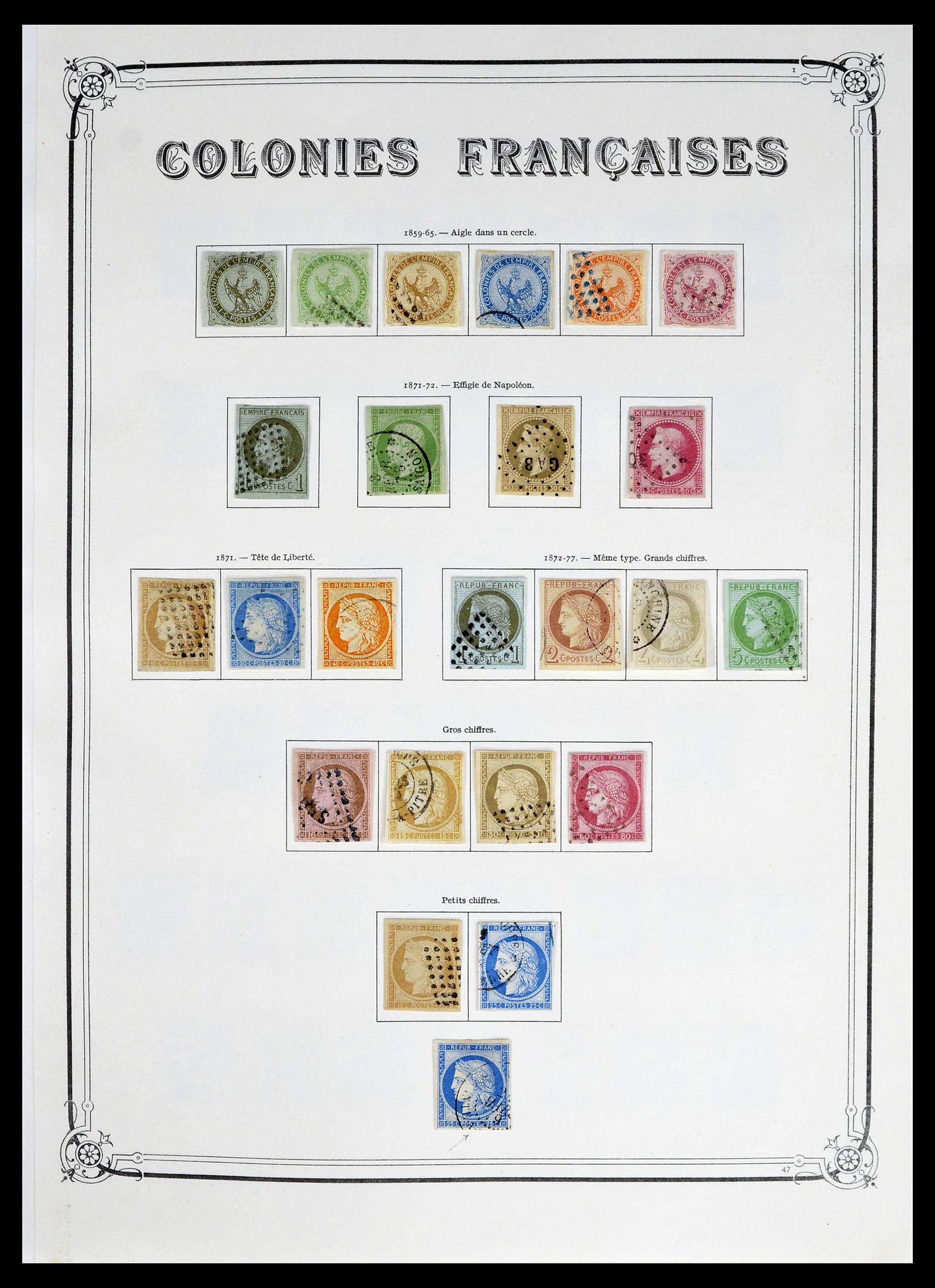 39014 0001 - Stamp collection 39014 French colonies 1859-1975.