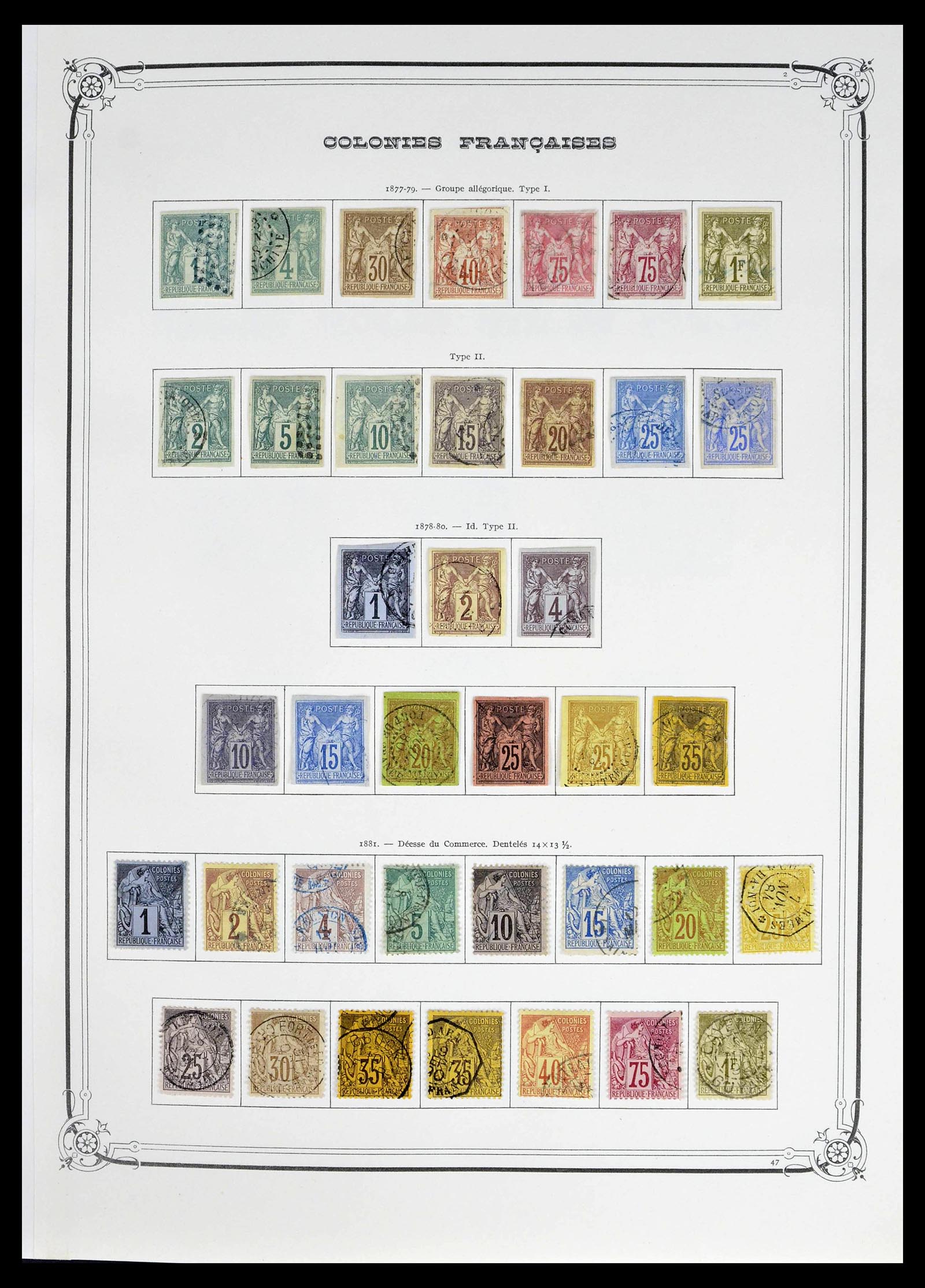 39014 0002 - Stamp collection 39014 French colonies 1859-1975.