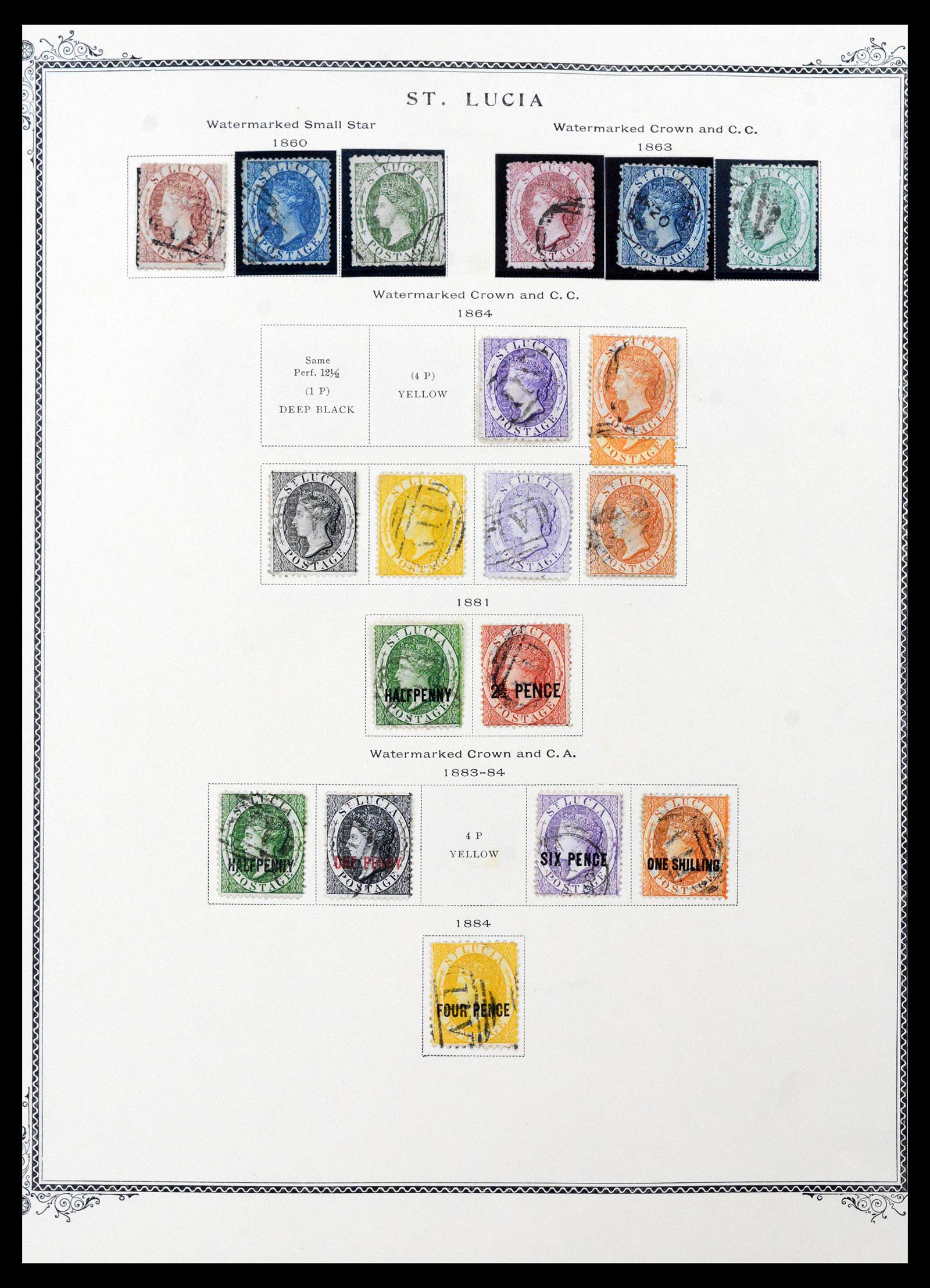 39019 0001 - Postzegelverzameling 39019 St. Lucia 1860-1972.