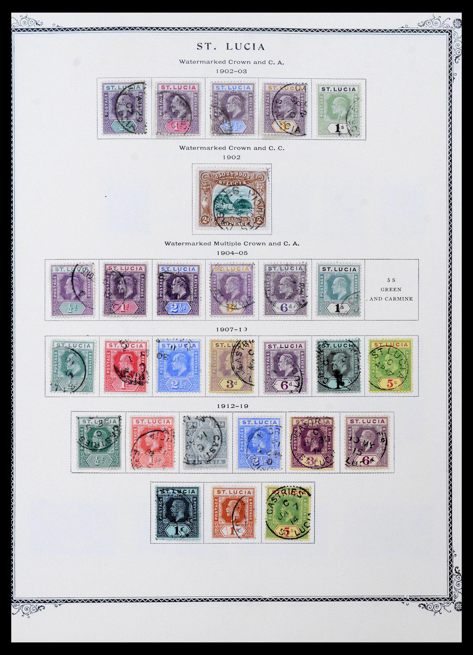 39019 0003 - Postzegelverzameling 39019 St. Lucia 1860-1972.
