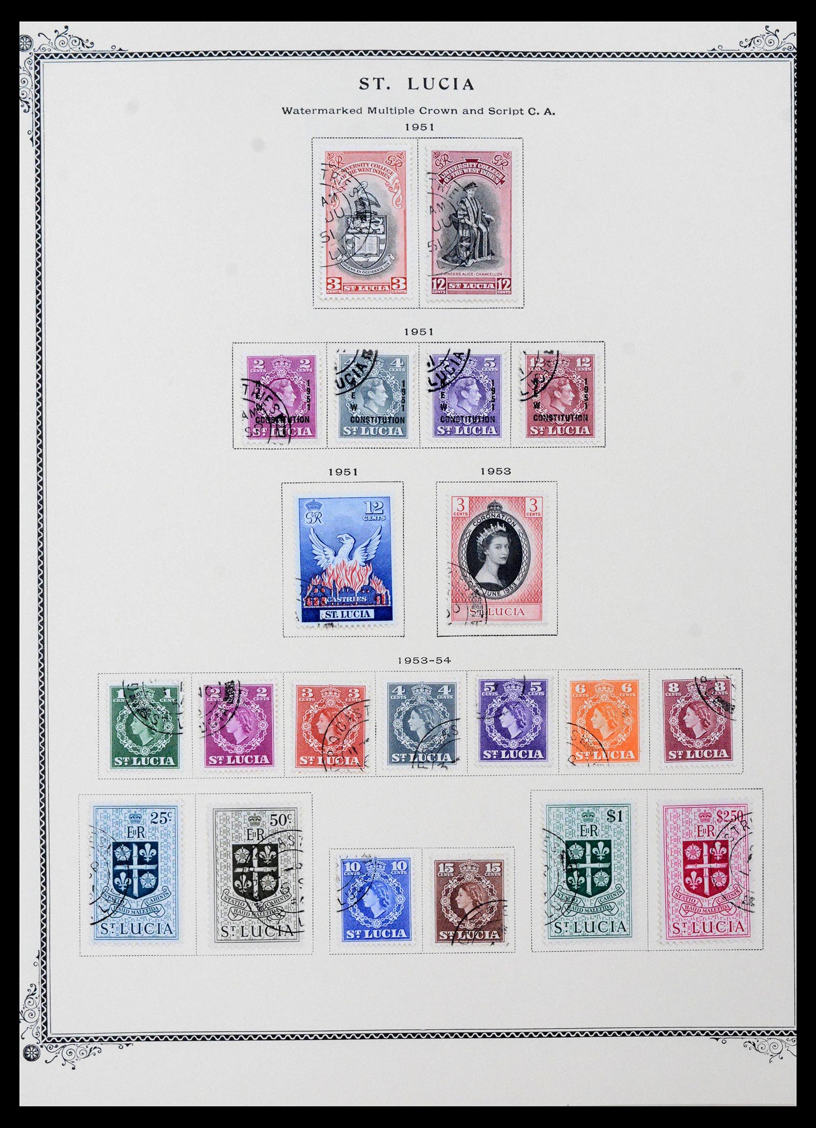 39019 0009 - Postzegelverzameling 39019 St. Lucia 1860-1972.