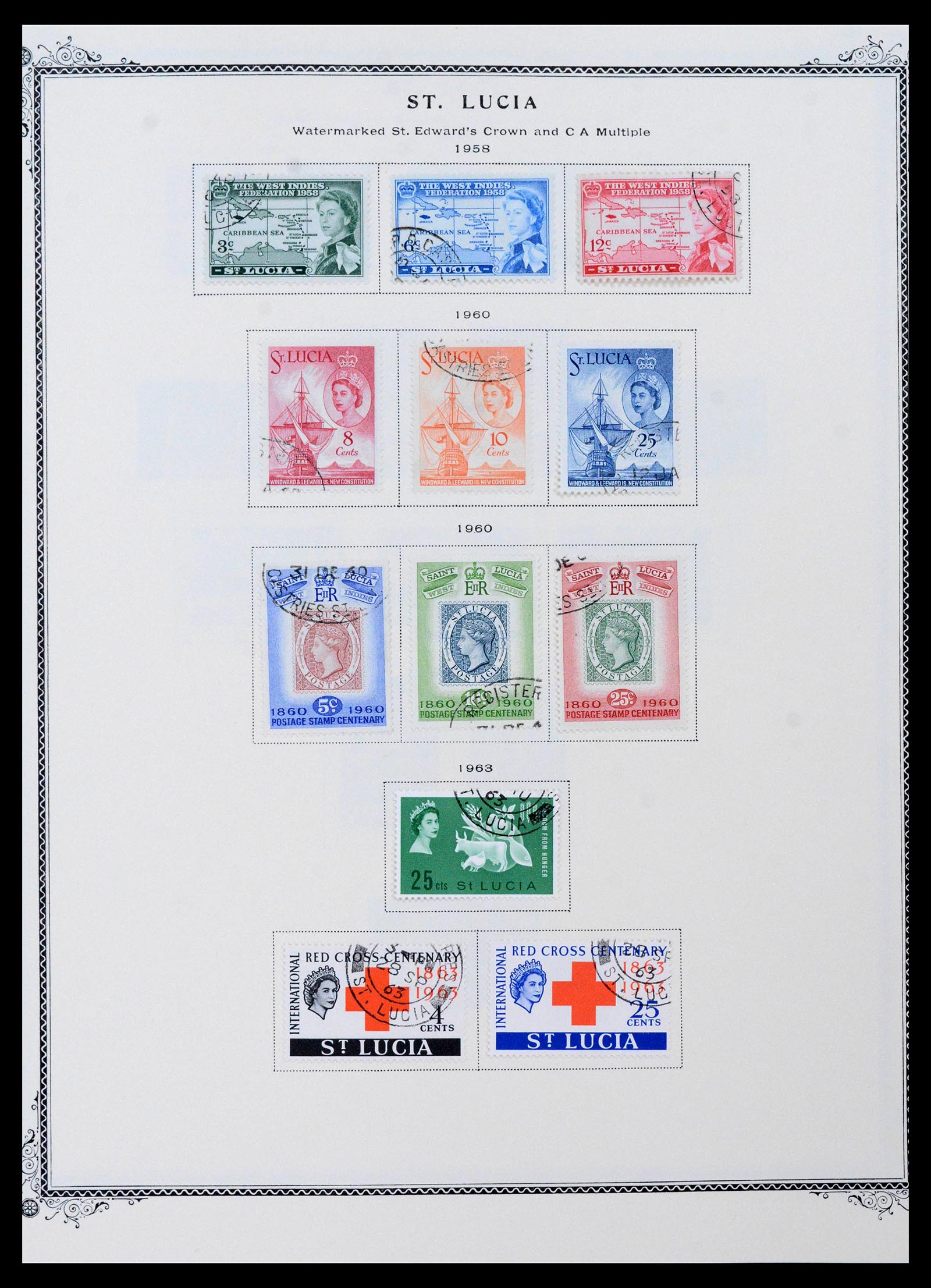 39019 0011 - Postzegelverzameling 39019 St. Lucia 1860-1972.
