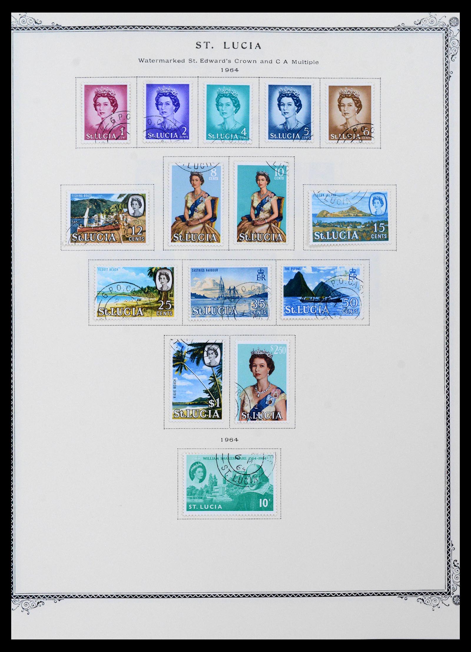 39019 0012 - Postzegelverzameling 39019 St. Lucia 1860-1972.