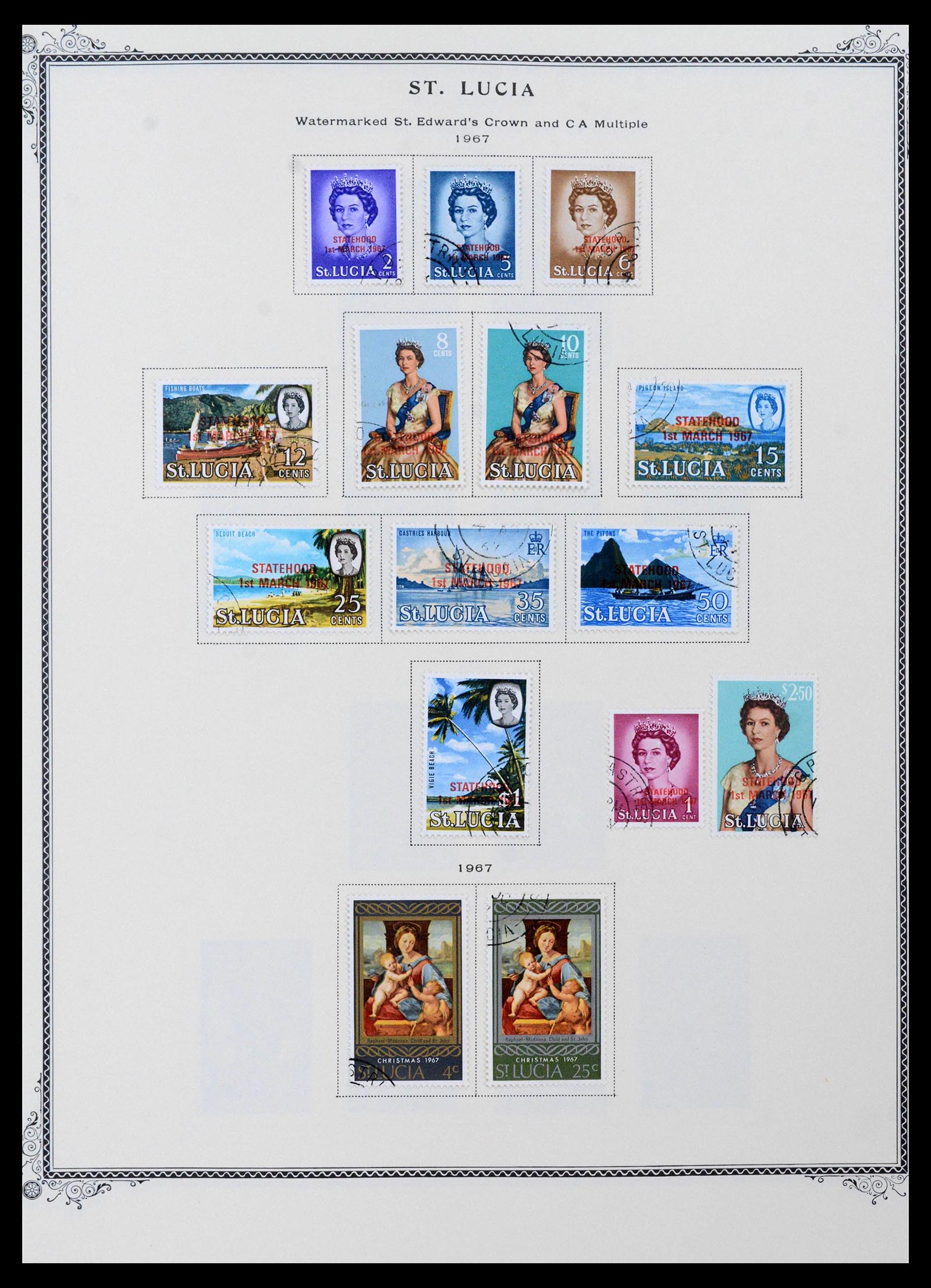 39019 0015 - Postzegelverzameling 39019 St. Lucia 1860-1972.