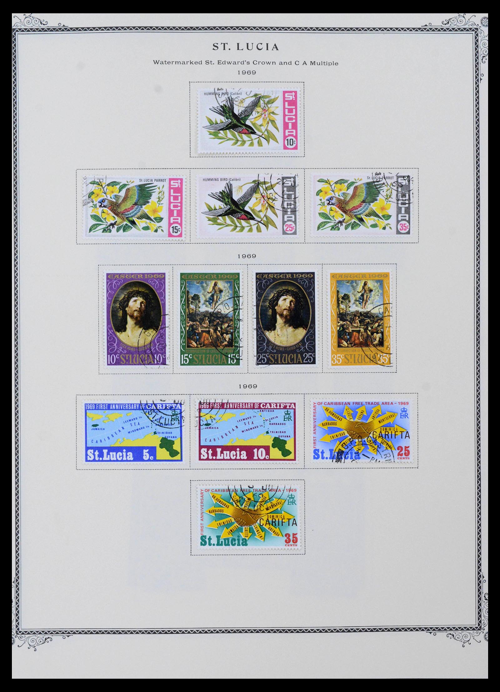 39019 0017 - Postzegelverzameling 39019 St. Lucia 1860-1972.