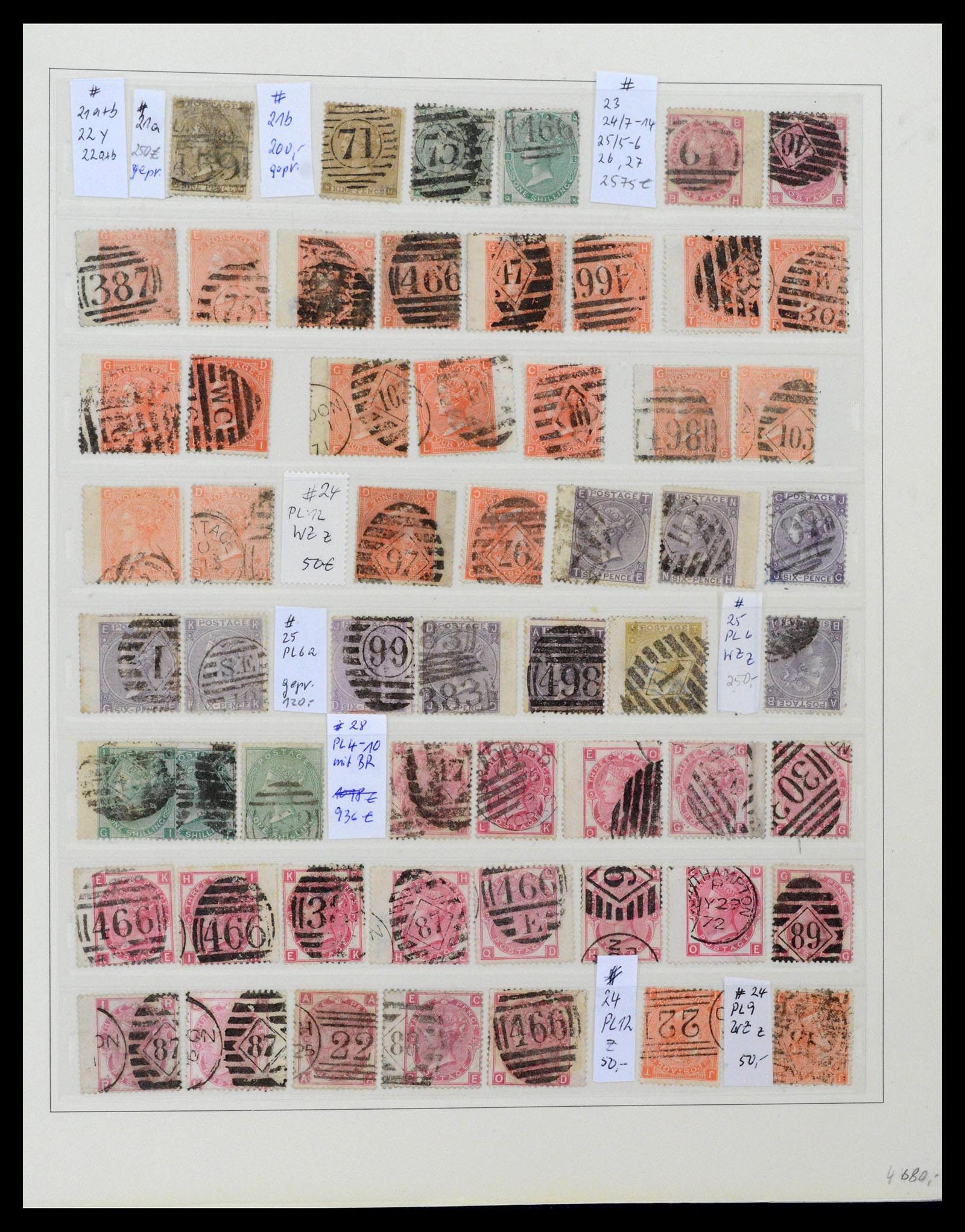 39020 0009 - Postzegelverzameling 39020 Engeland 1840-1939.