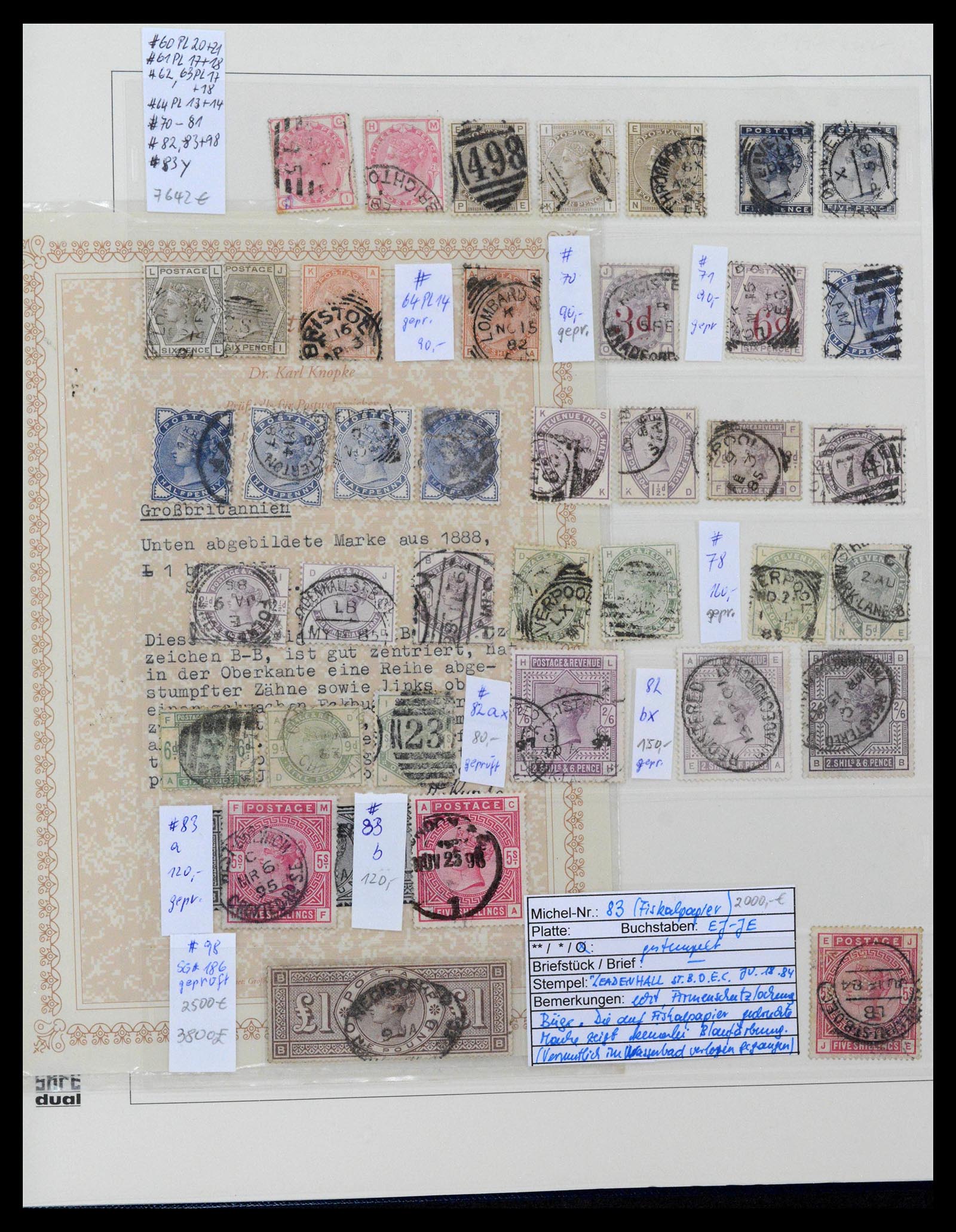39020 0013 - Postzegelverzameling 39020 Engeland 1840-1939.