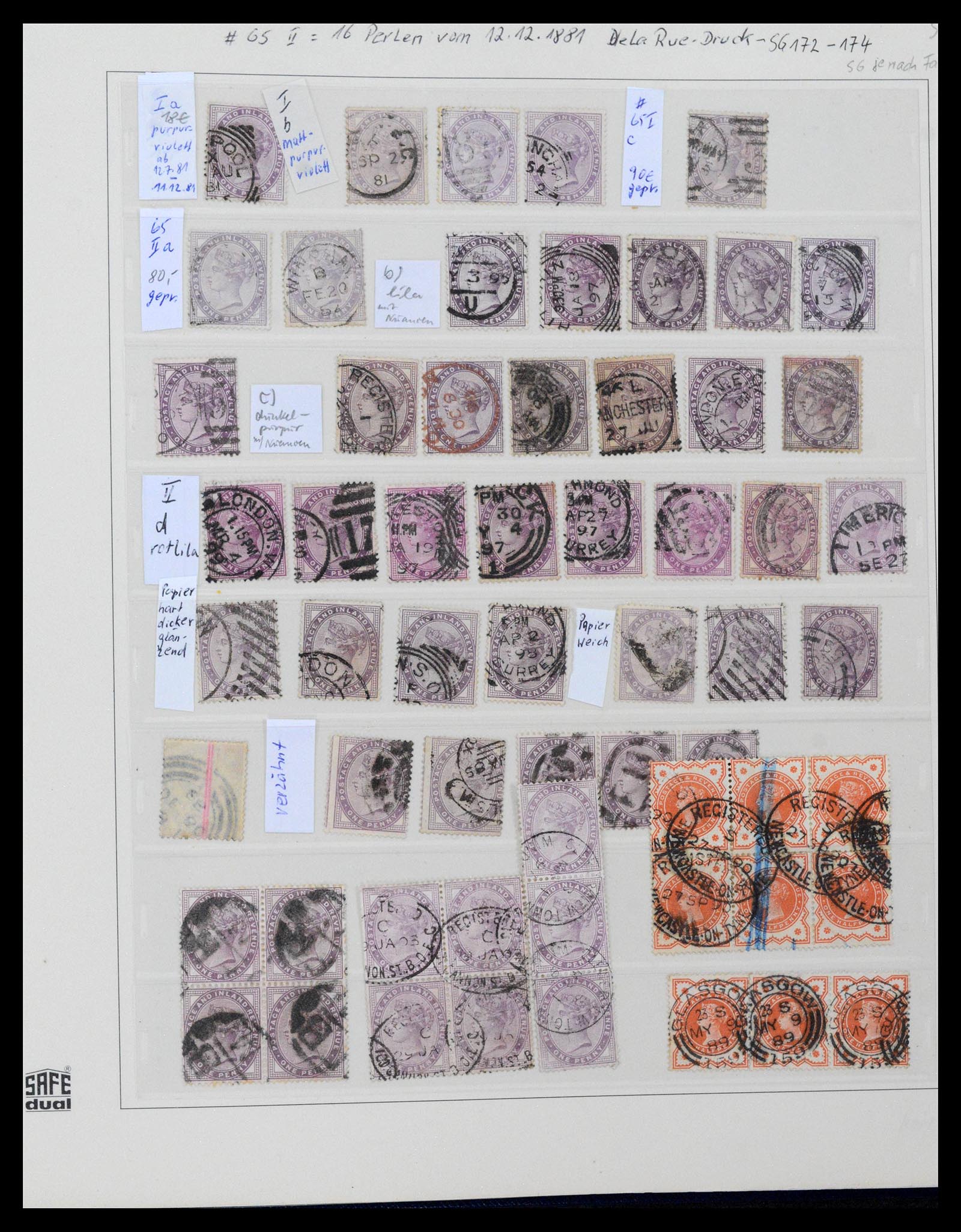 39020 0014 - Postzegelverzameling 39020 Engeland 1840-1939.