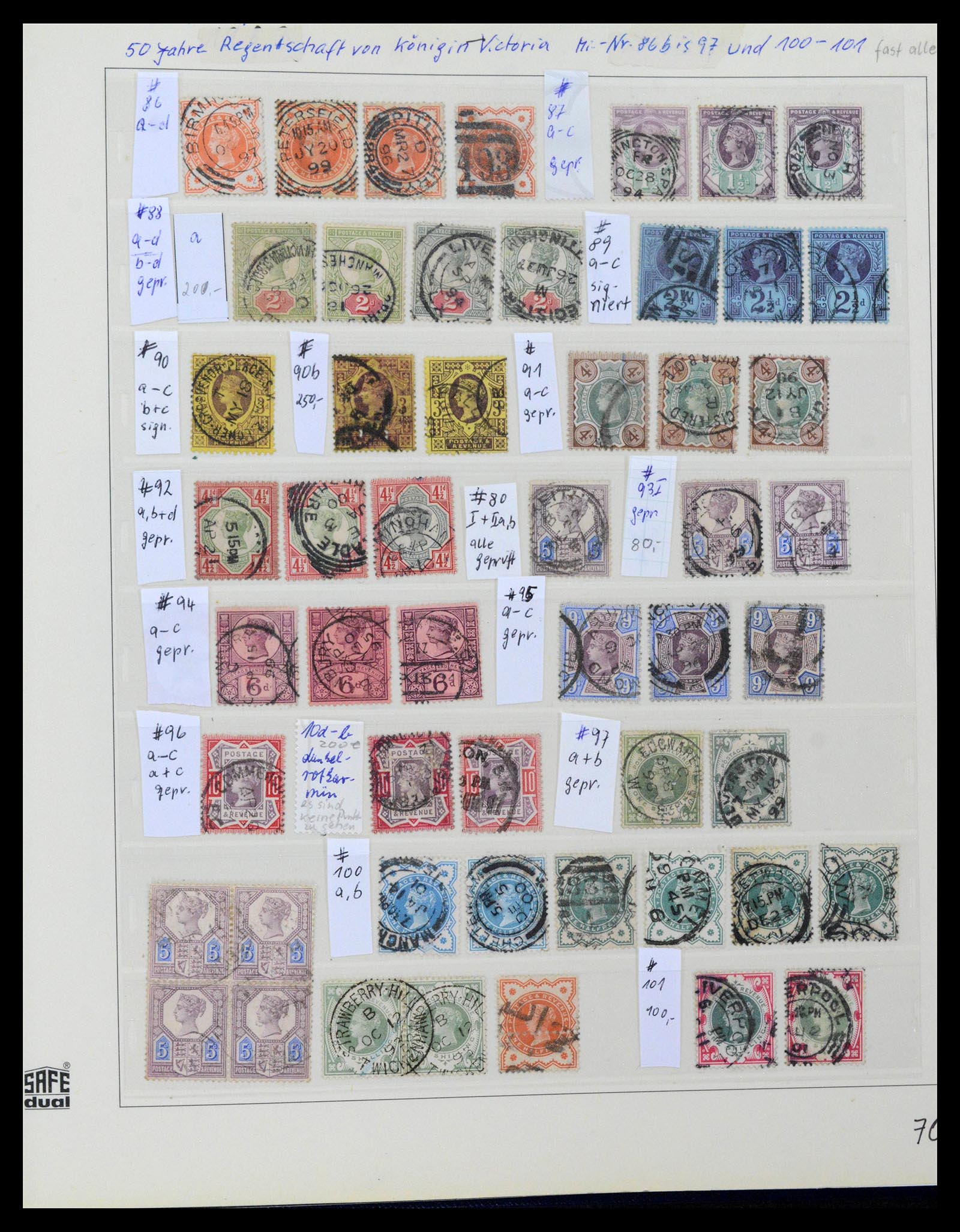 39020 0015 - Postzegelverzameling 39020 Engeland 1840-1939.