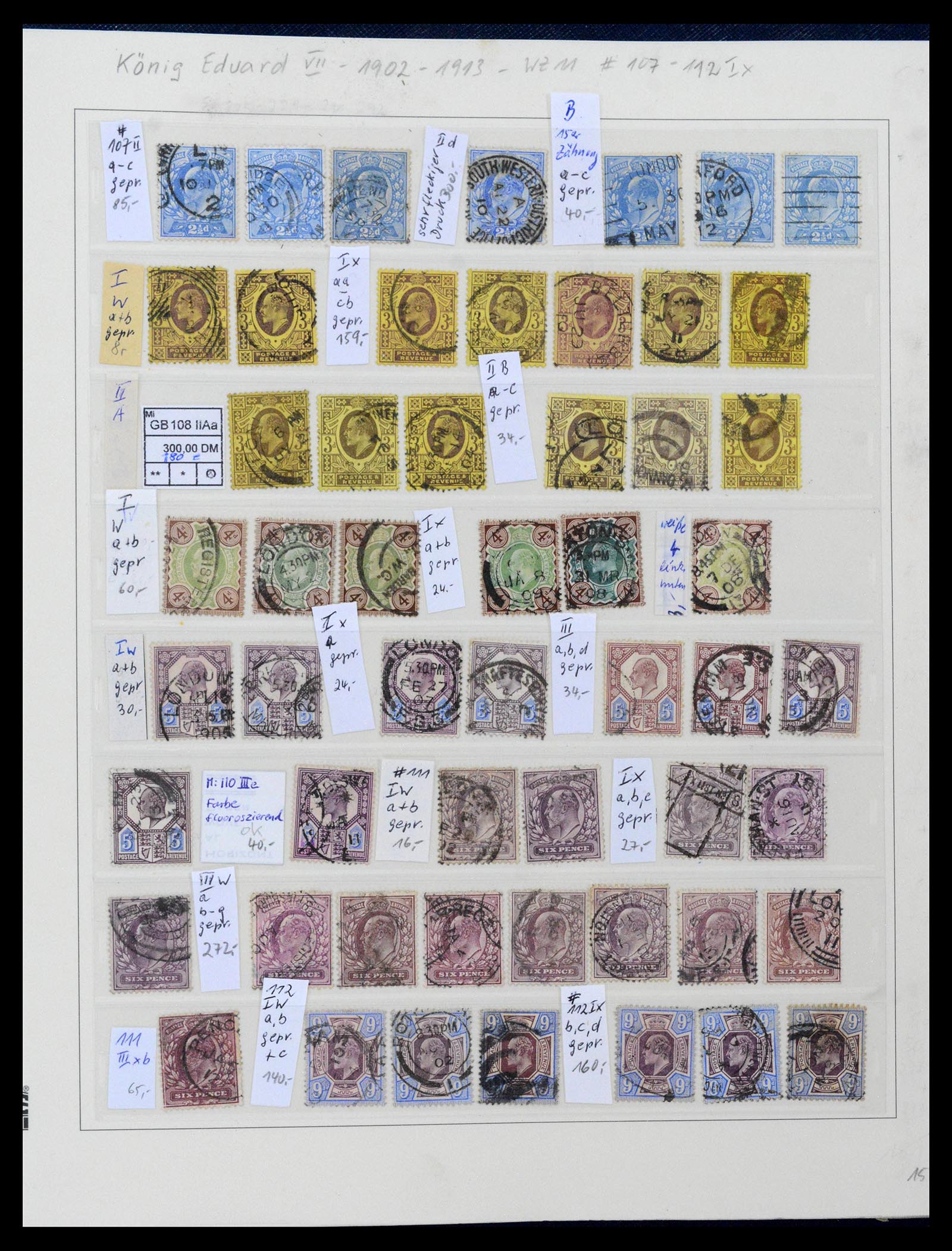 39020 0018 - Postzegelverzameling 39020 Engeland 1840-1939.