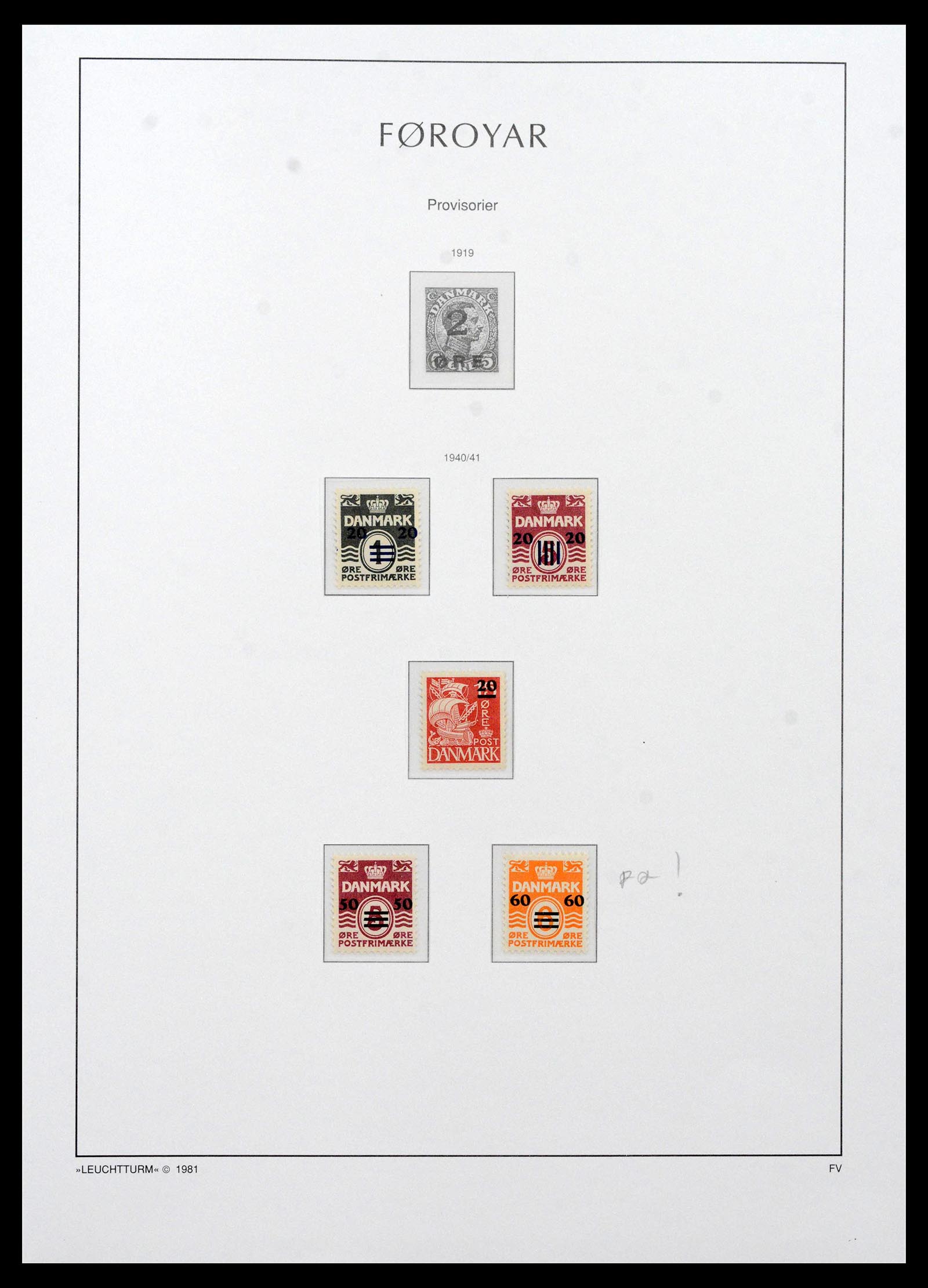 39021 0001 - Postzegelverzameling 39021 Faeroer 1940-2000.