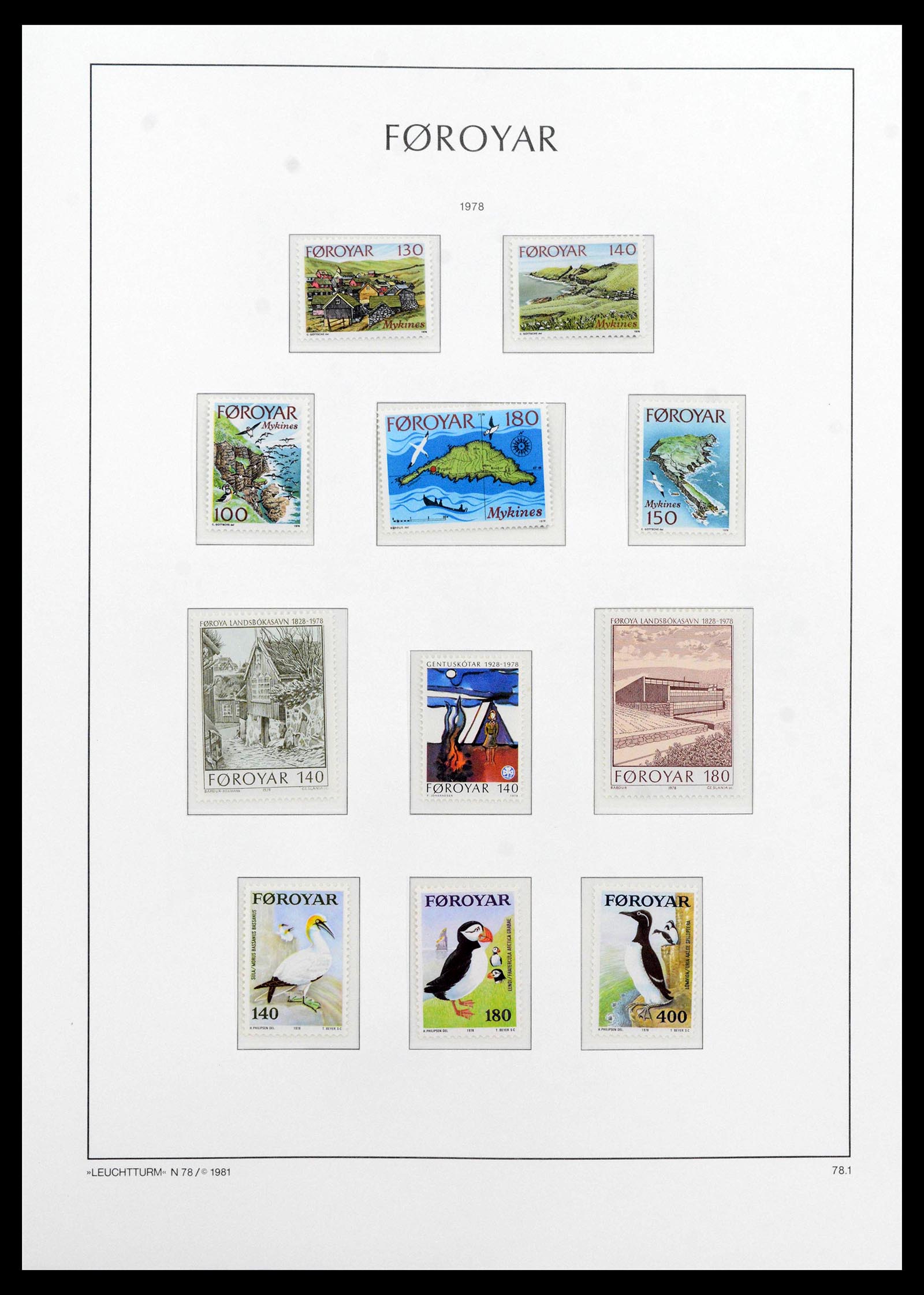 39021 0004 - Postzegelverzameling 39021 Faeroer 1940-2000.