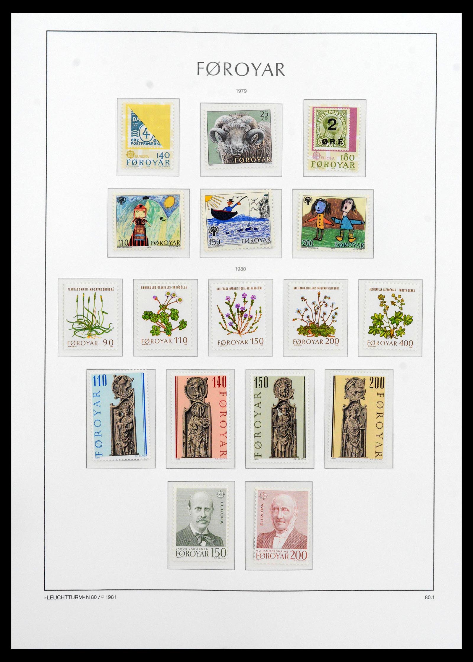 39021 0005 - Postzegelverzameling 39021 Faeroer 1940-2000.