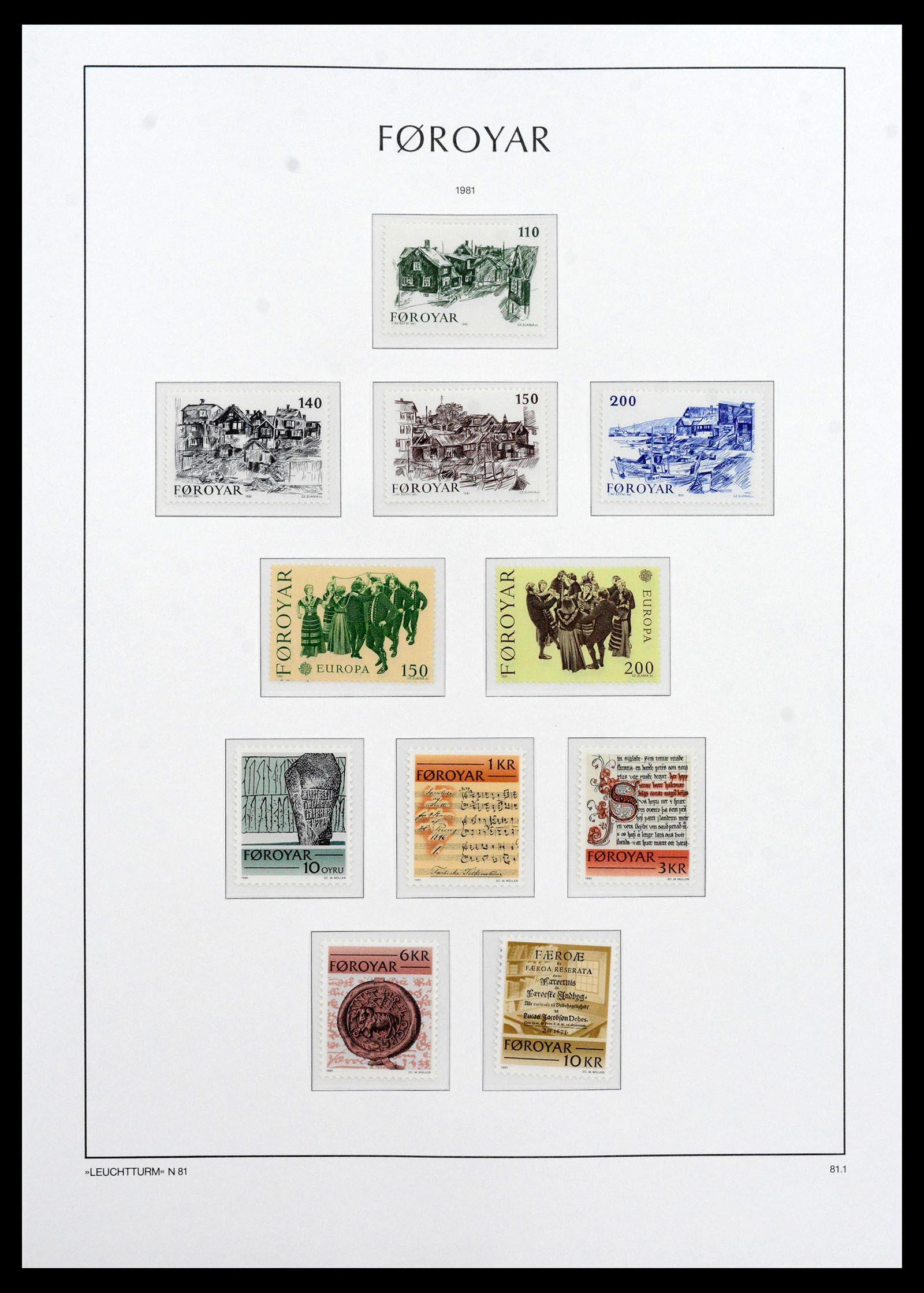 39021 0006 - Postzegelverzameling 39021 Faeroer 1940-2000.