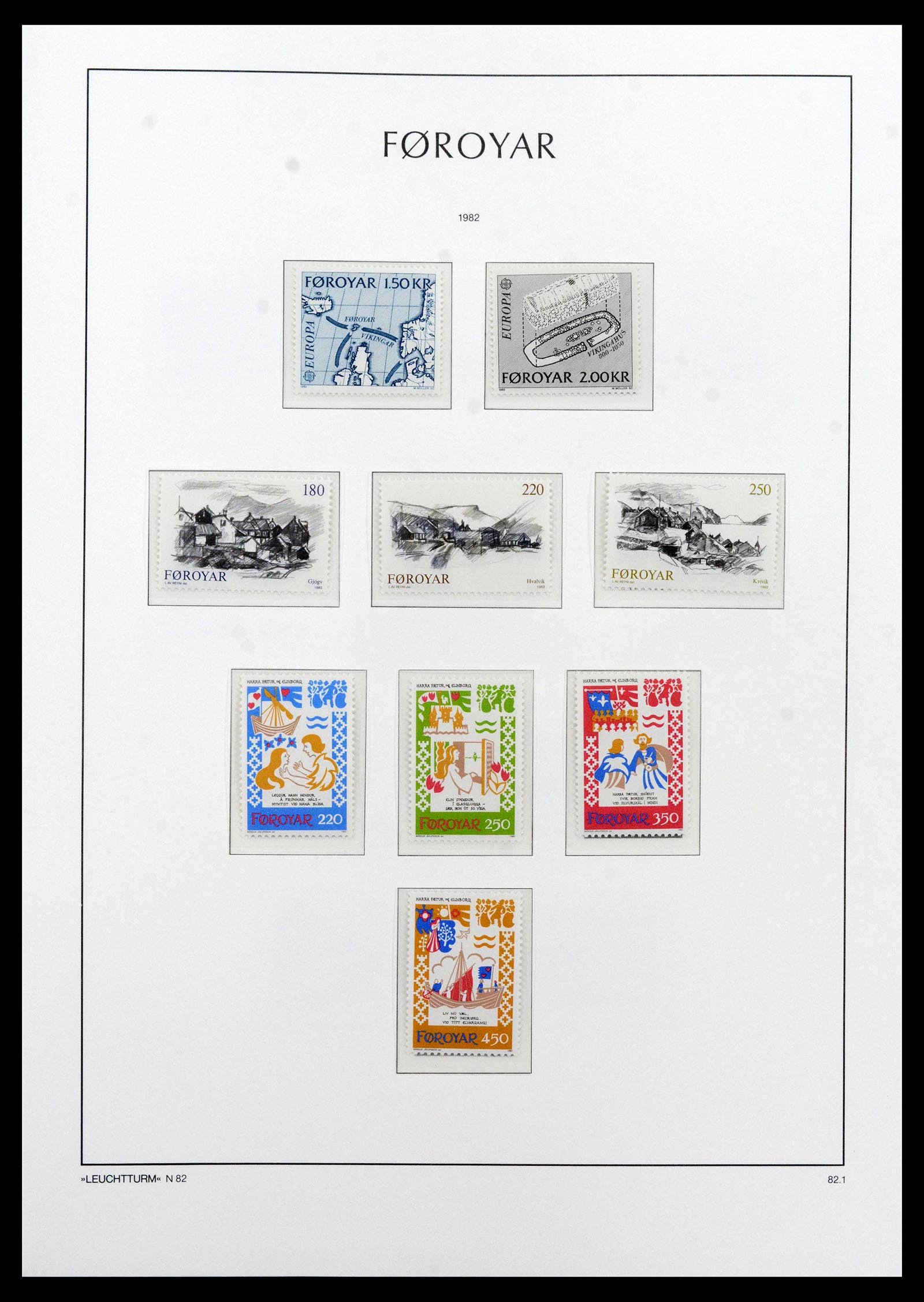 39021 0007 - Postzegelverzameling 39021 Faeroer 1940-2000.