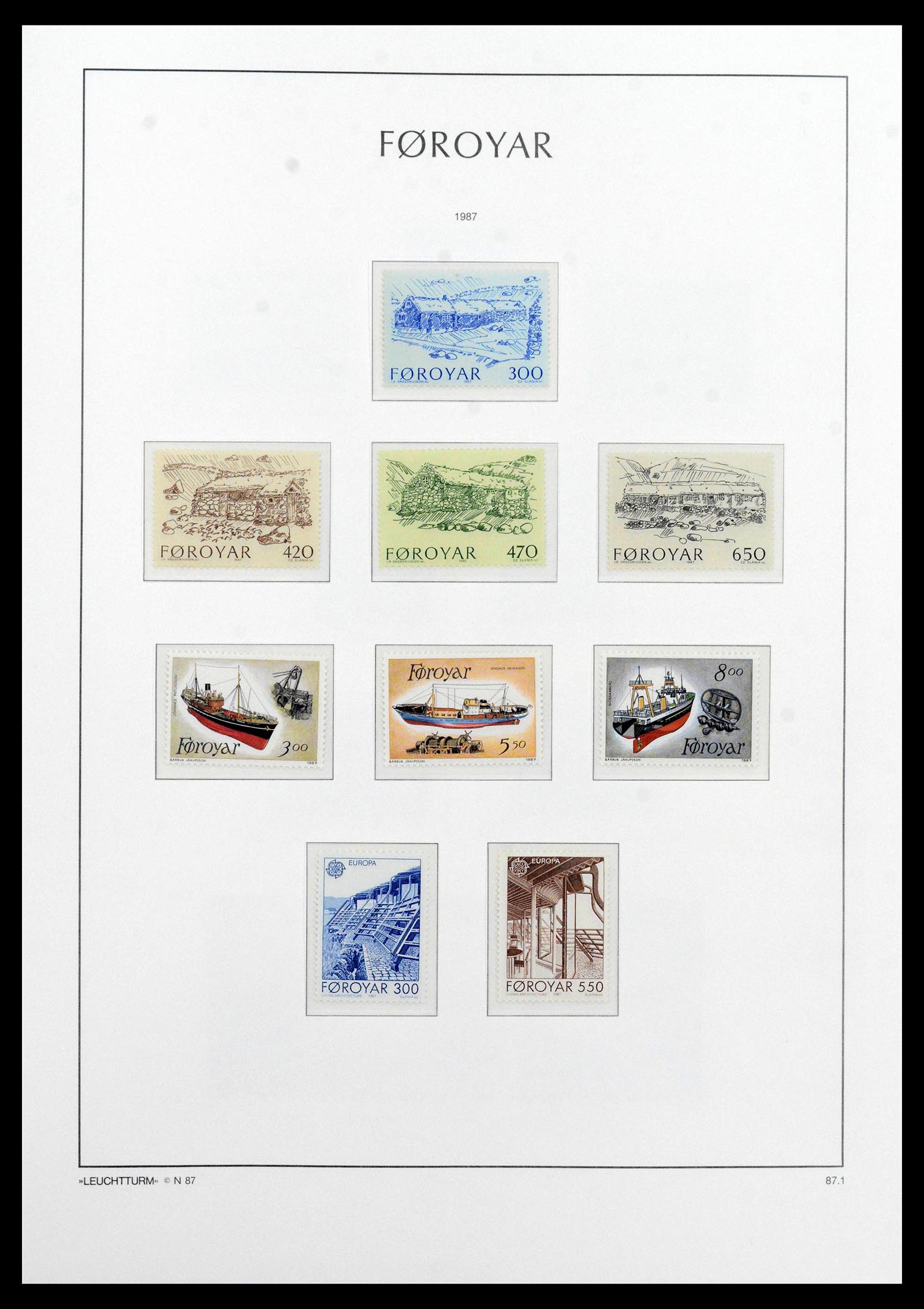 39021 0016 - Postzegelverzameling 39021 Faeroer 1940-2000.
