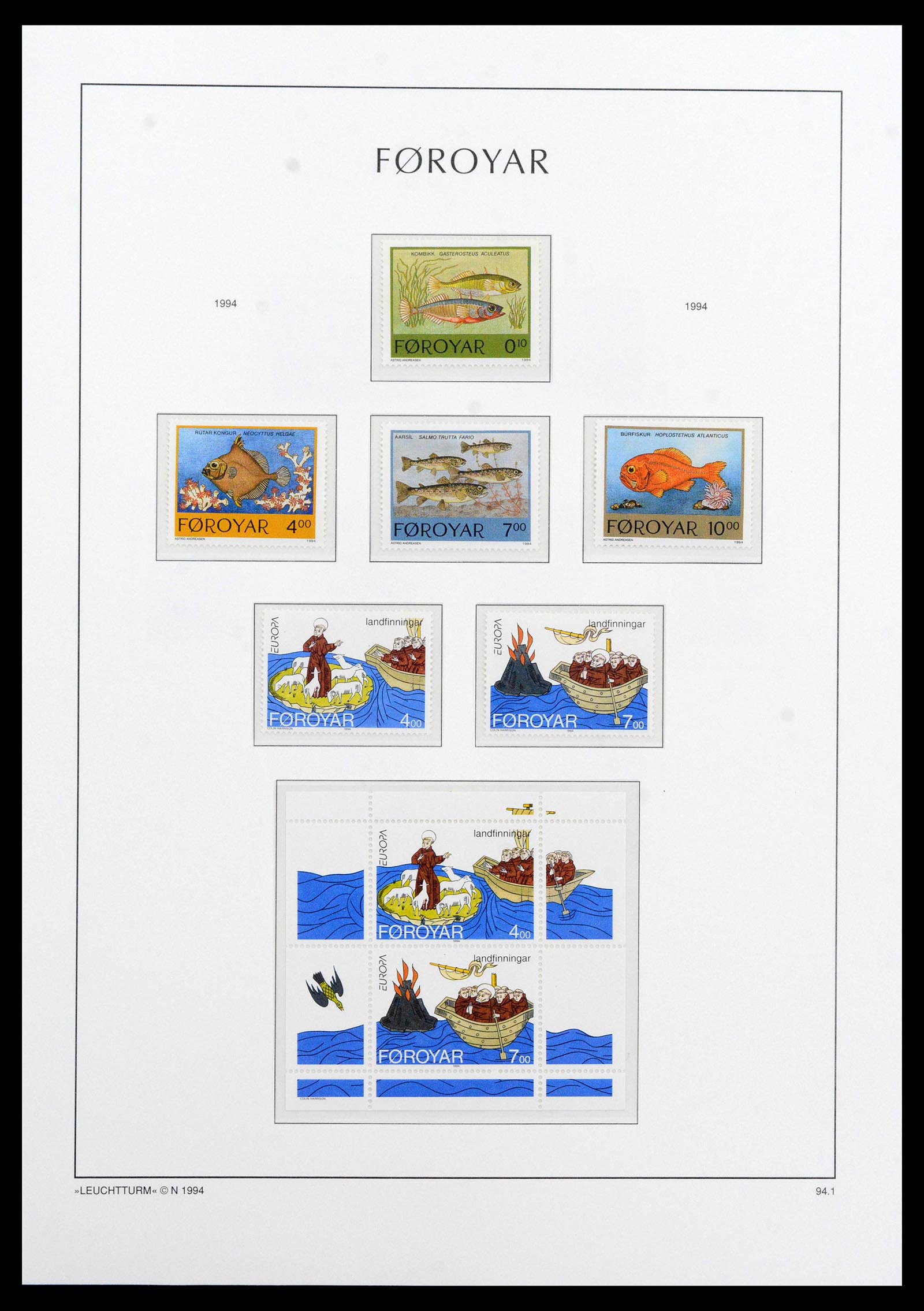 39021 0029 - Postzegelverzameling 39021 Faeroer 1940-2000.