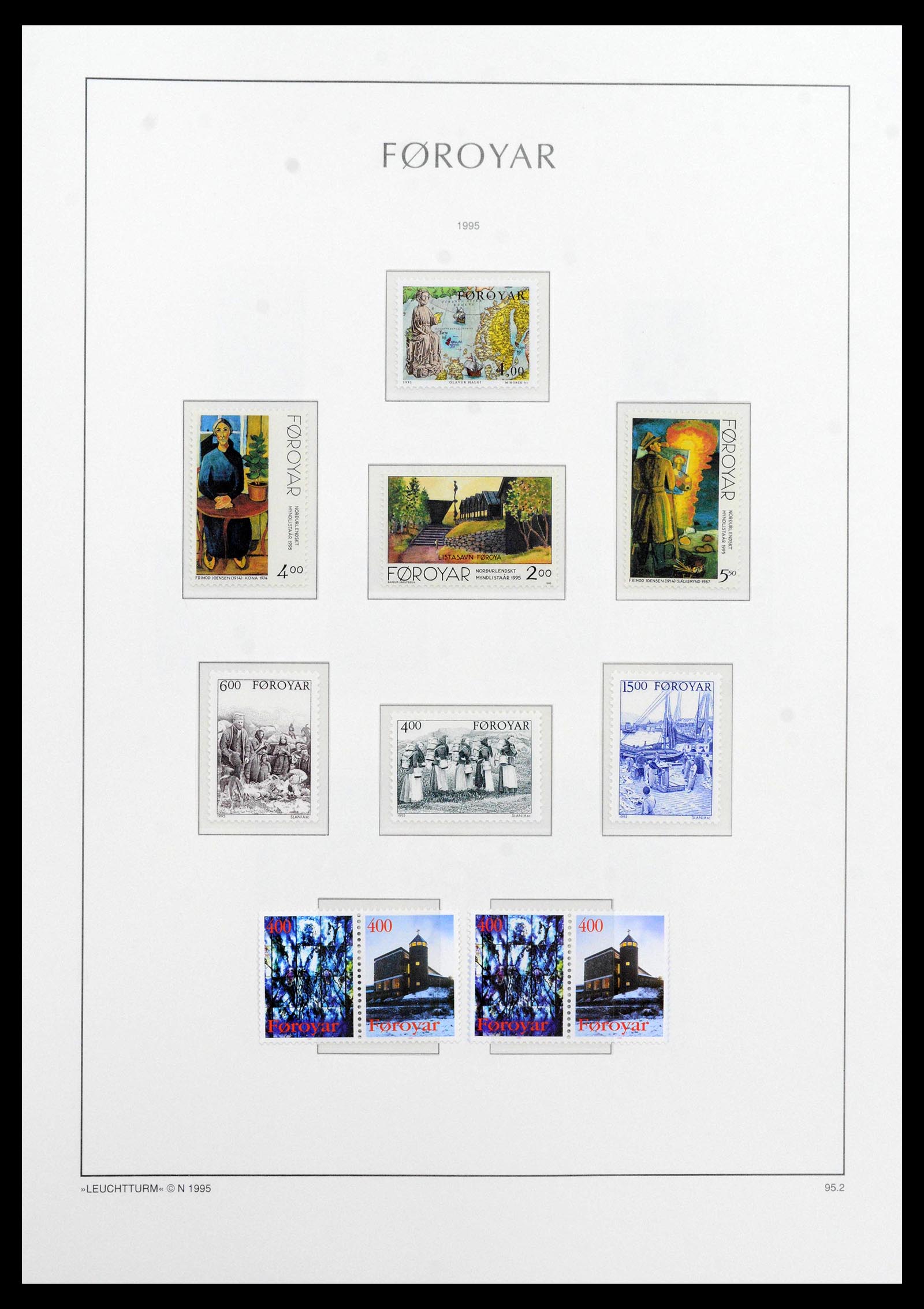 39021 0032 - Postzegelverzameling 39021 Faeroer 1940-2000.