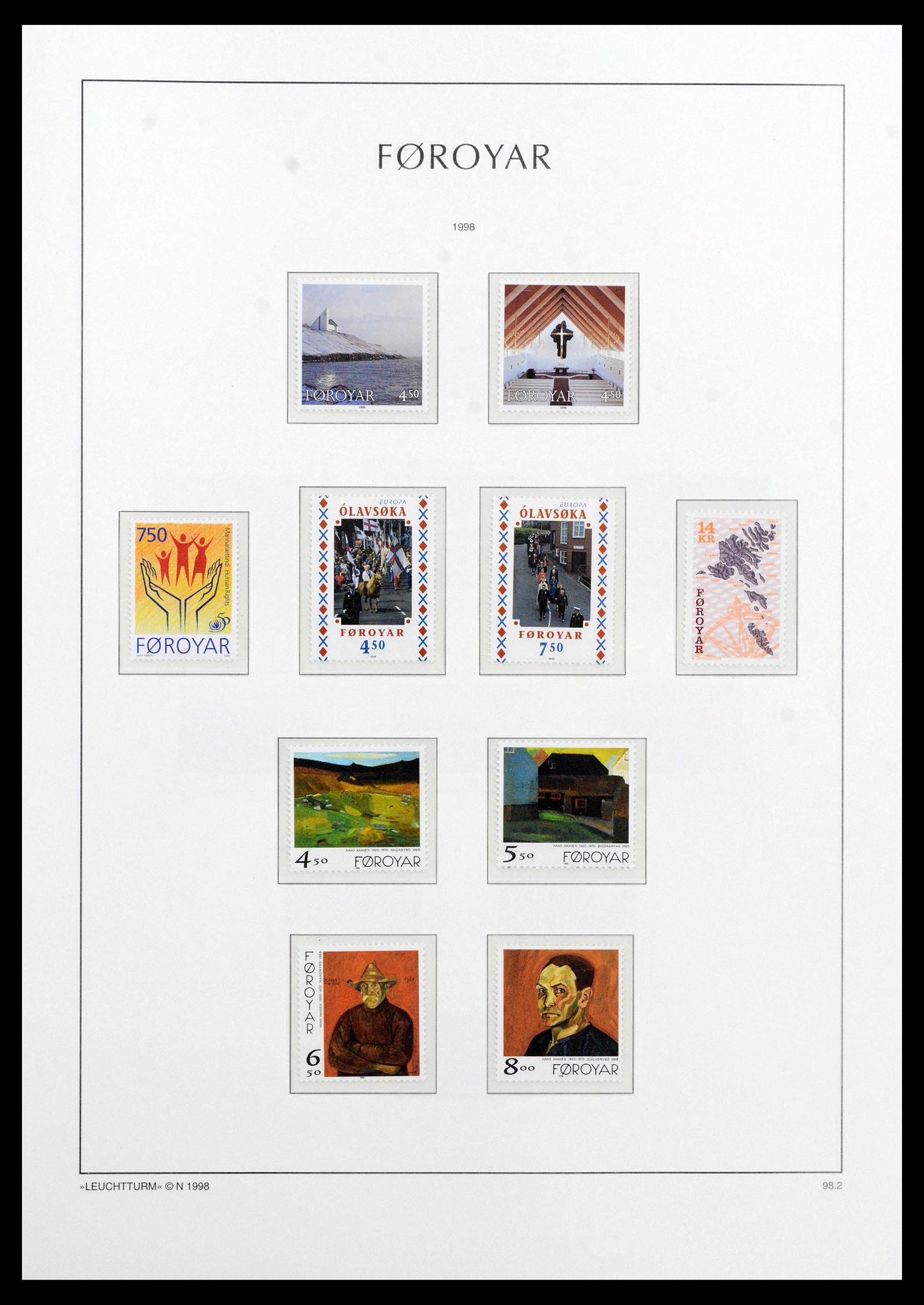 39021 0038 - Postzegelverzameling 39021 Faeroer 1940-2000.