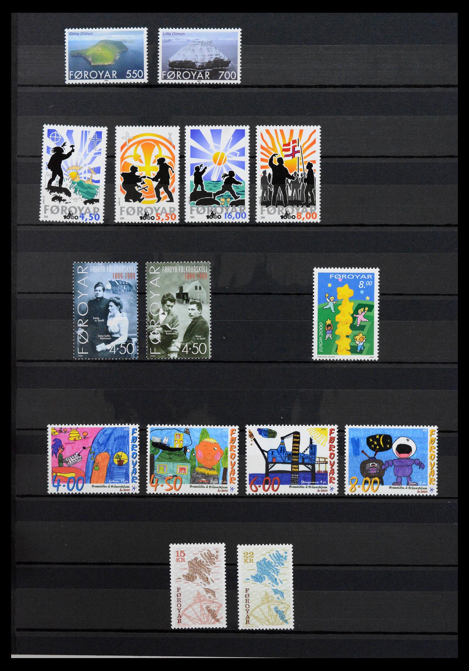 39021 0042 - Postzegelverzameling 39021 Faeroer 1940-2000.