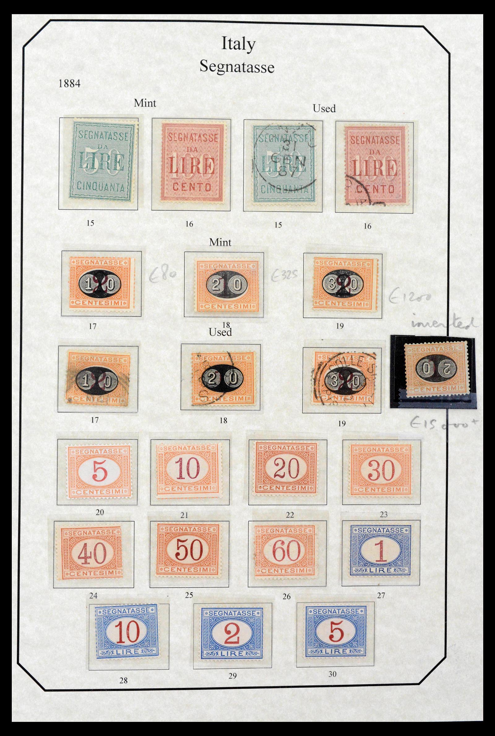 39022 0006 - Stamp collection 39022 Italy postage dues 1861-2000.