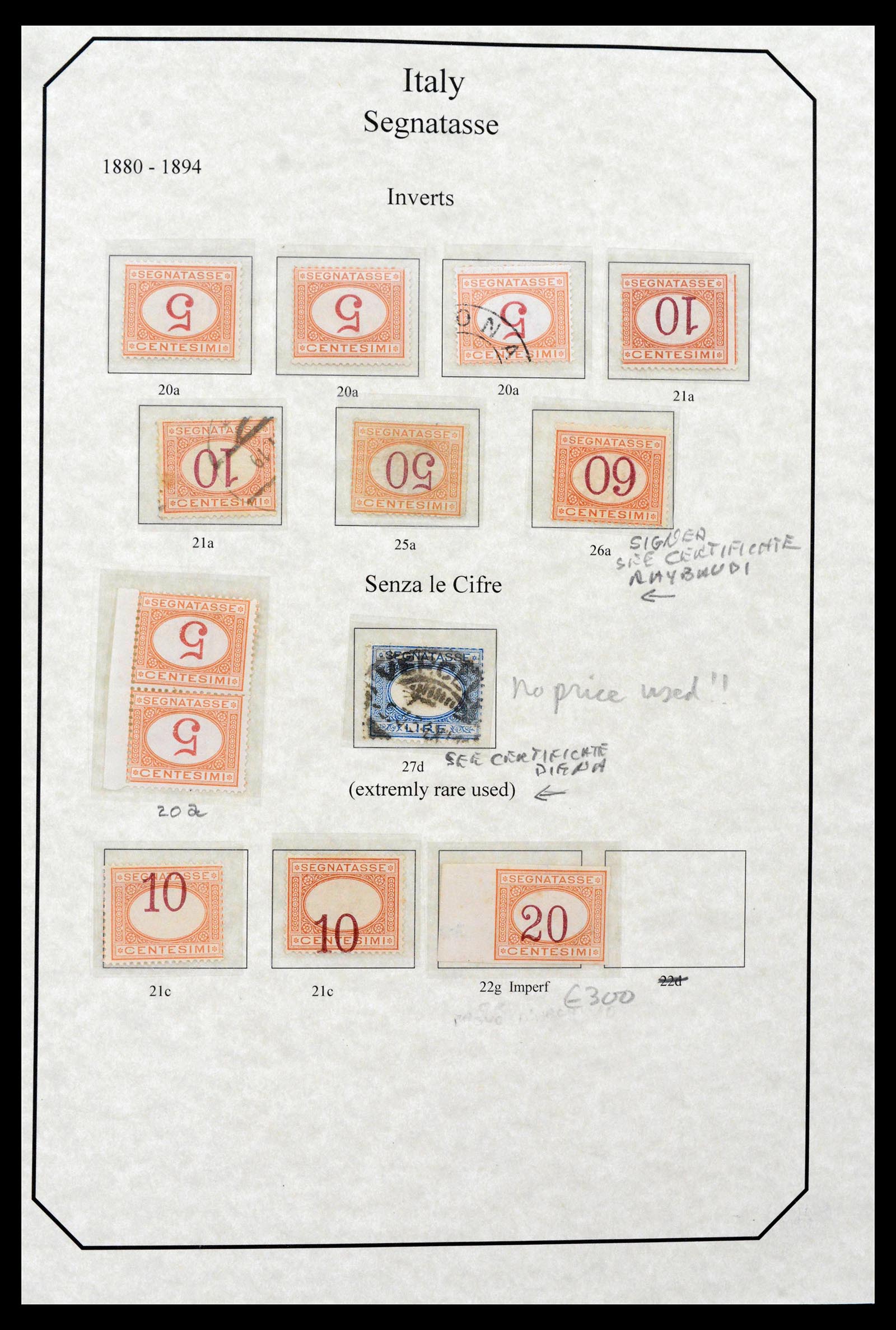39022 0008 - Stamp collection 39022 Italy postage dues 1861-2000.