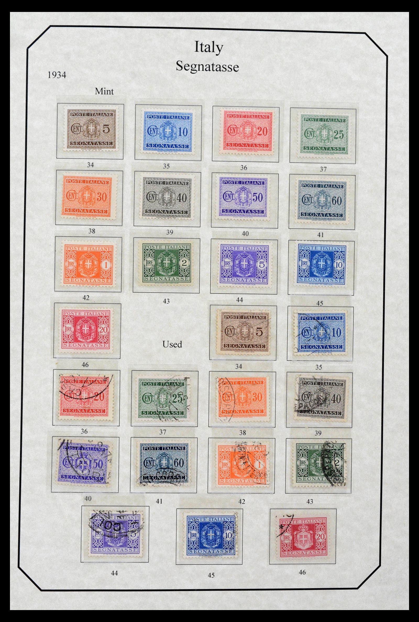 39022 0011 - Stamp collection 39022 Italy postage dues 1861-2000.