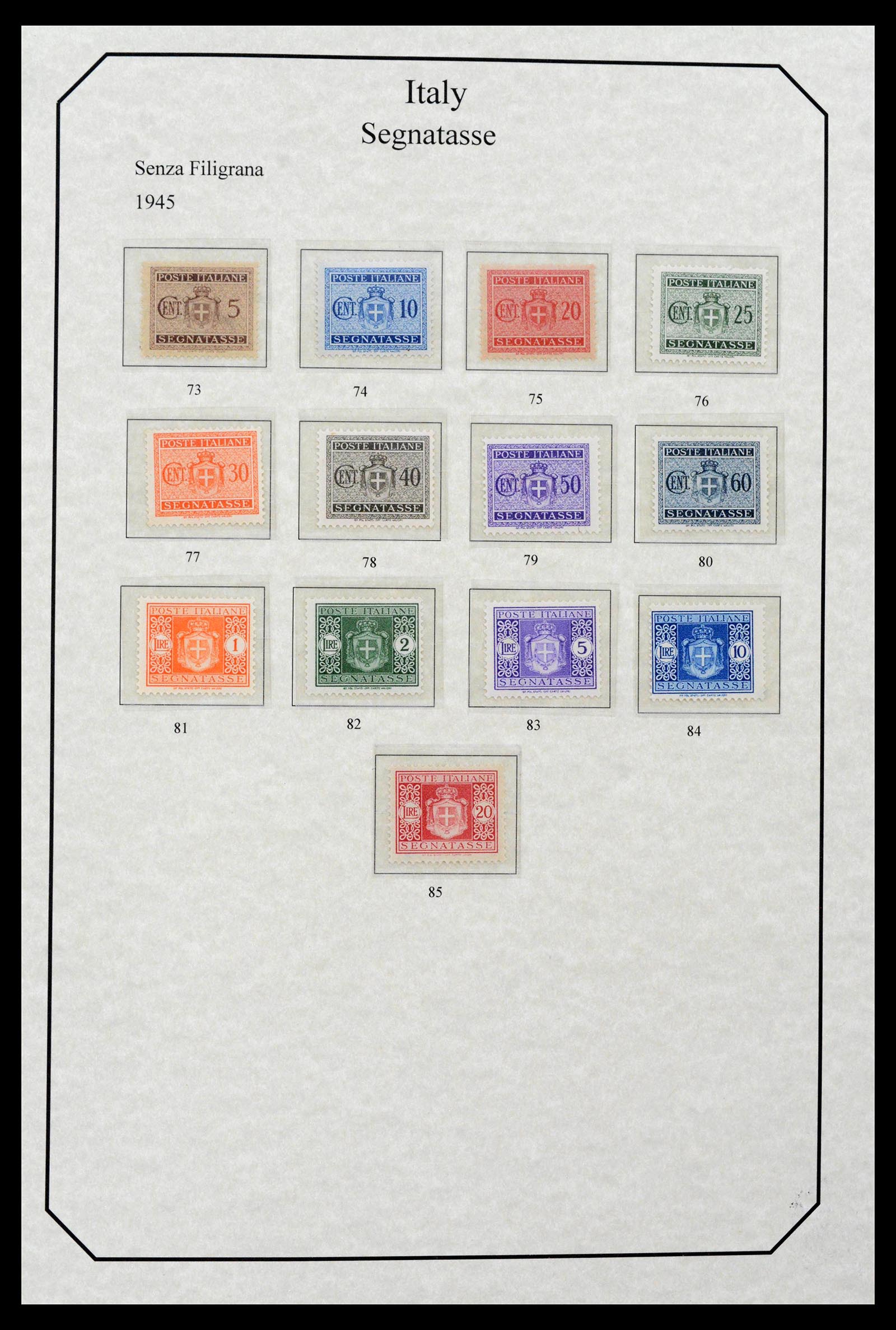 39022 0012 - Stamp collection 39022 Italy postage dues 1861-2000.