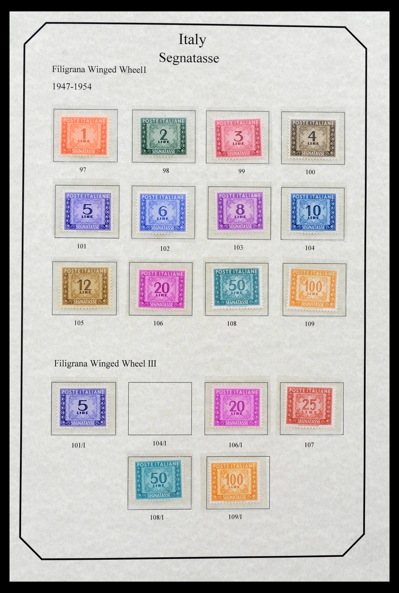 39022 0014 - Stamp collection 39022 Italy postage dues 1861-2000.