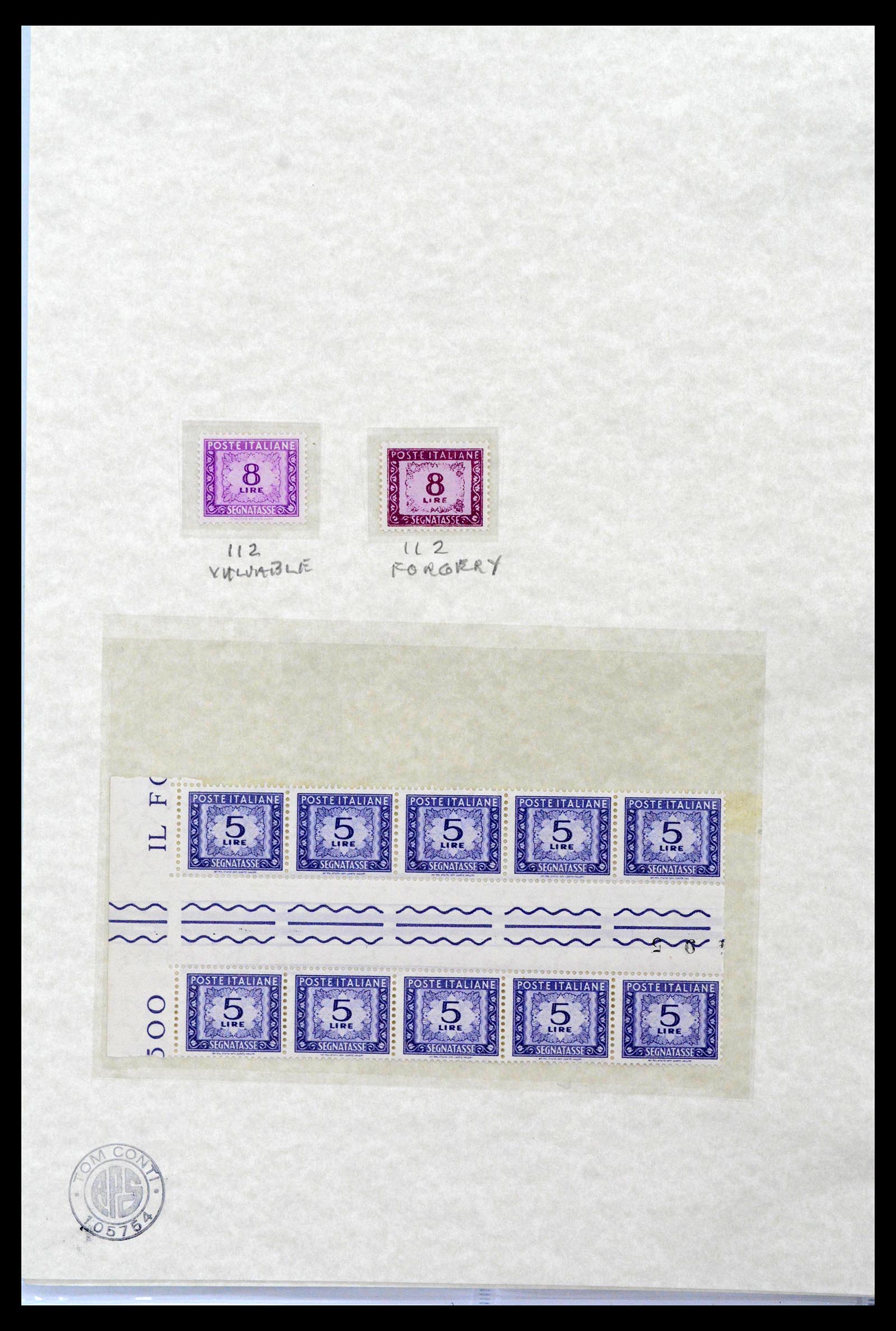 39022 0017 - Stamp collection 39022 Italy postage dues 1861-2000.