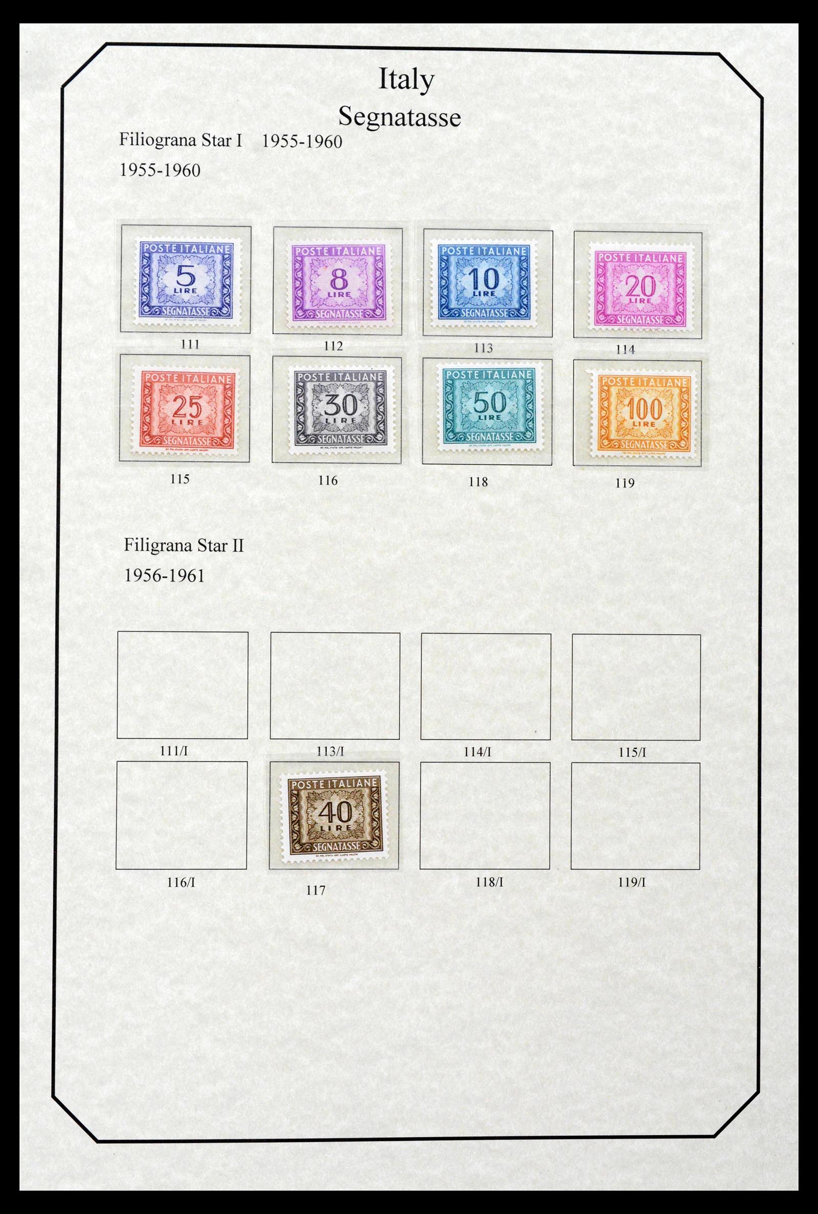 39022 0018 - Stamp collection 39022 Italy postage dues 1861-2000.