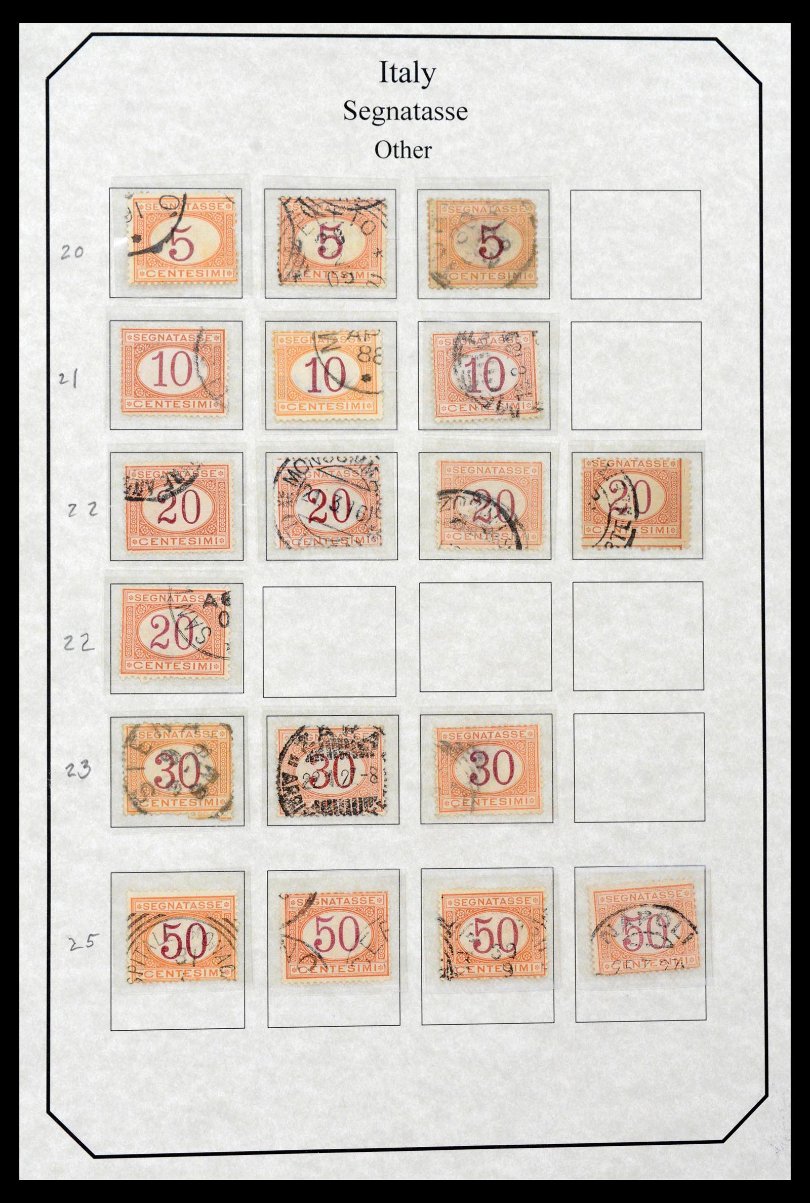 39022 0029 - Stamp collection 39022 Italy postage dues 1861-2000.