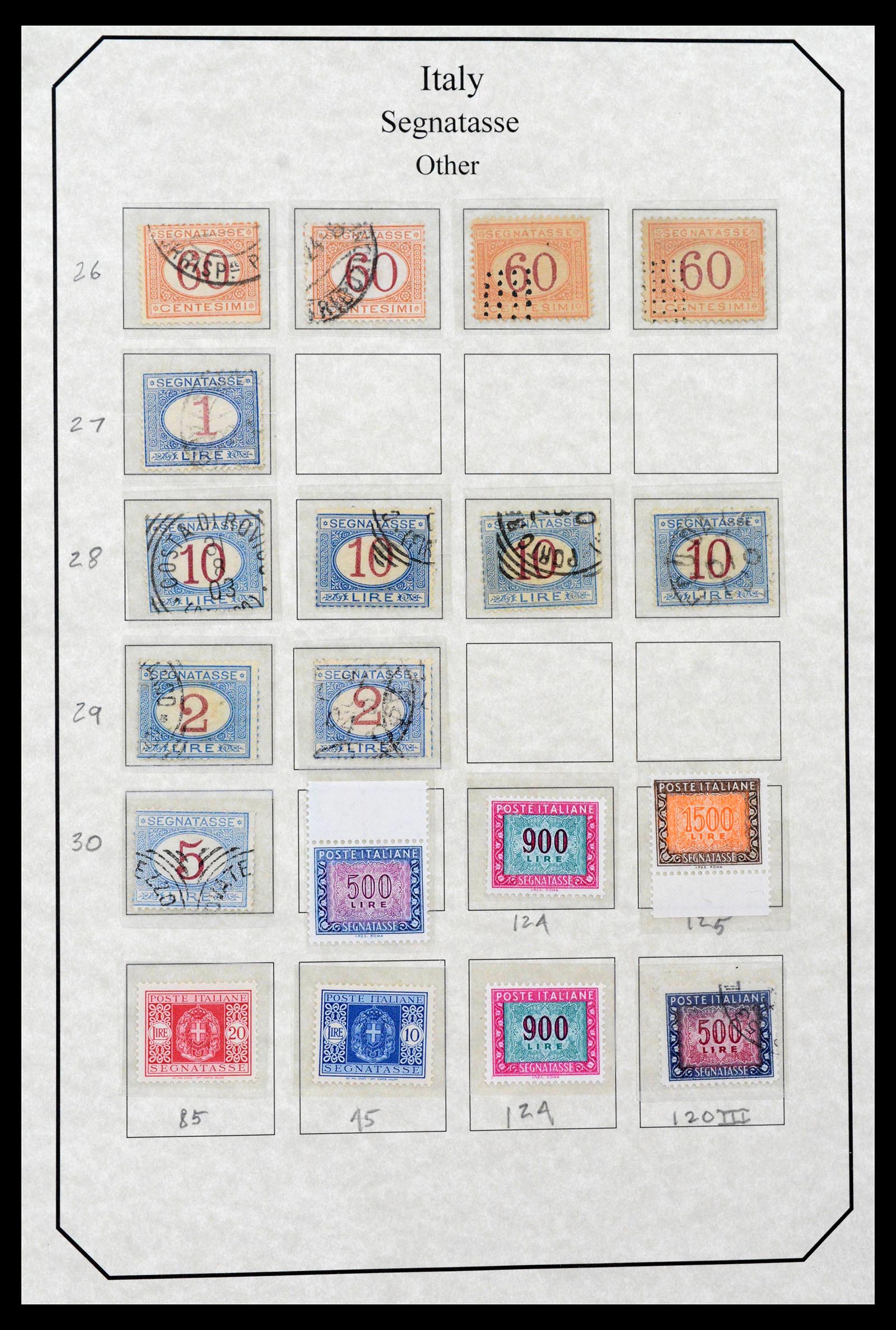 39022 0030 - Stamp collection 39022 Italy postage dues 1861-2000.