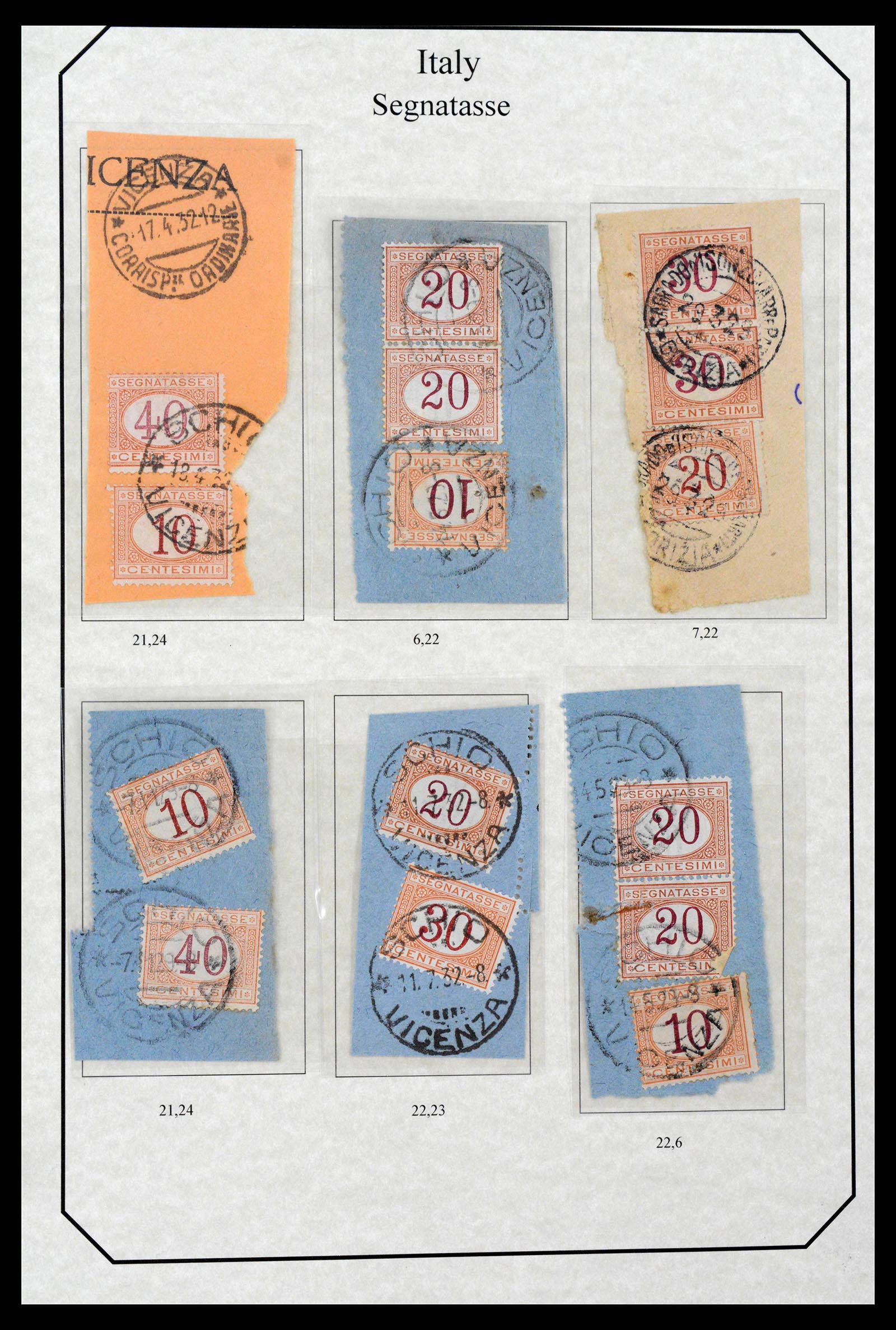 39022 0032 - Postzegelverzameling 39022 Italië port 1861-2000.