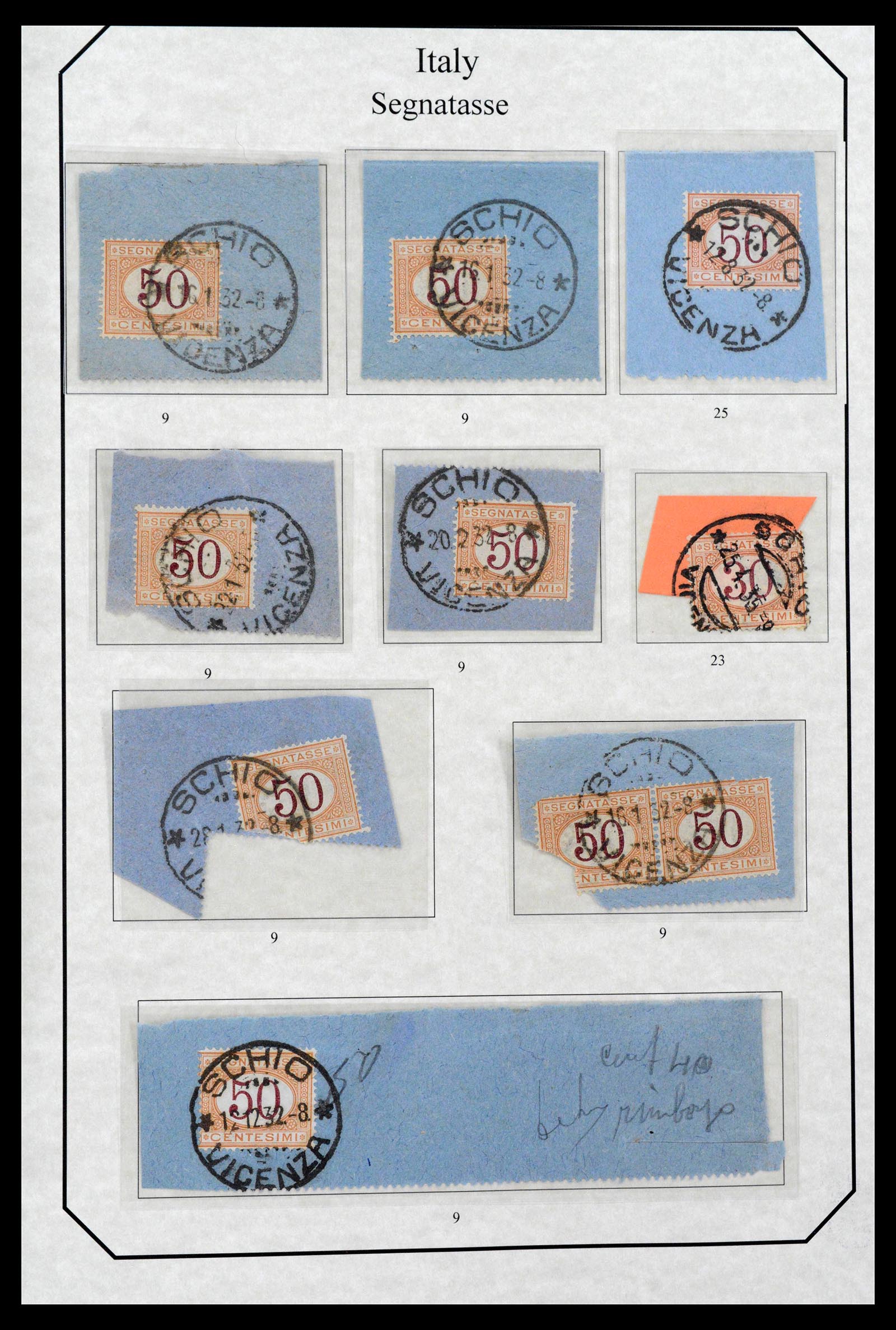 39022 0034 - Postzegelverzameling 39022 Italië port 1861-2000.