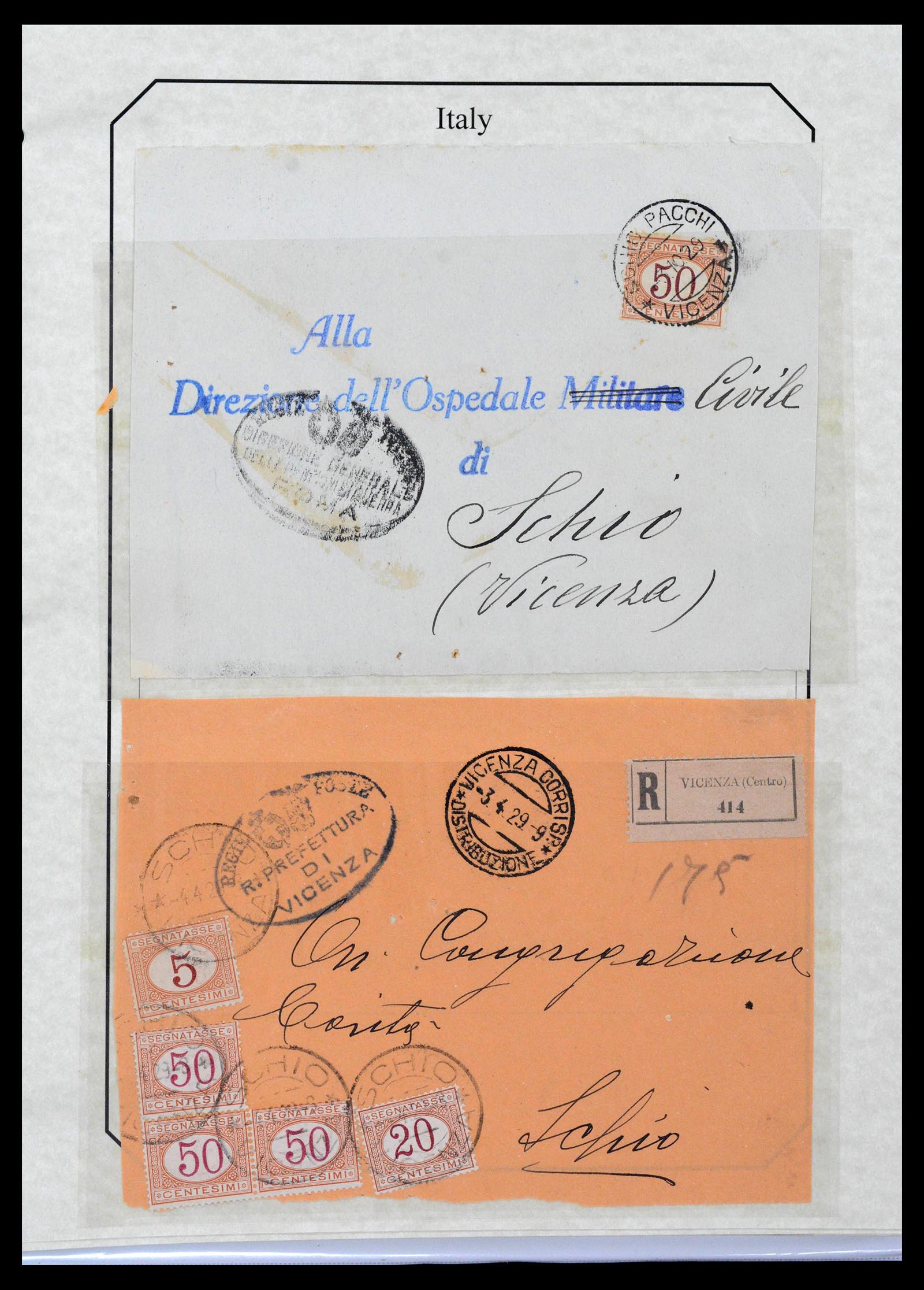 39022 0072 - Postzegelverzameling 39022 Italië port 1861-2000.