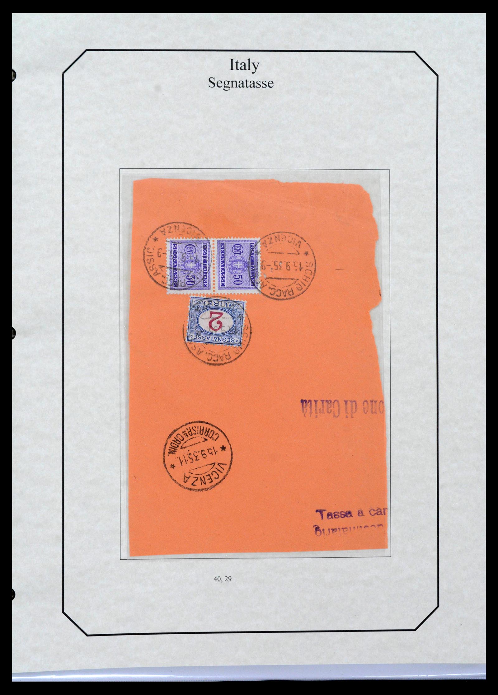 39022 0078 - Postzegelverzameling 39022 Italië port 1861-2000.