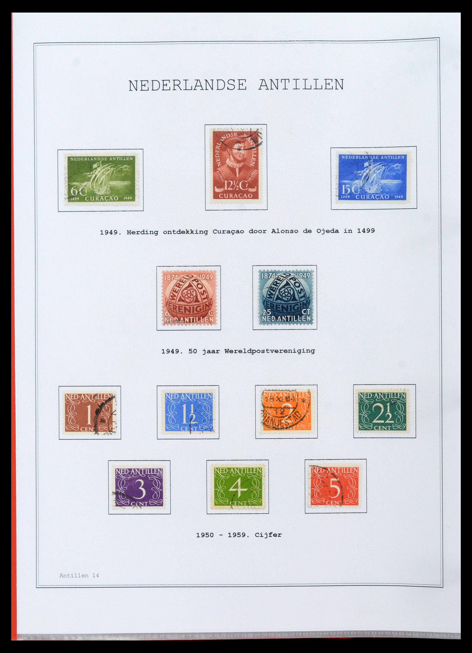 39024 0014 - Postzegelverzameling 39024 Curaçao/Antillen 1873-2006.