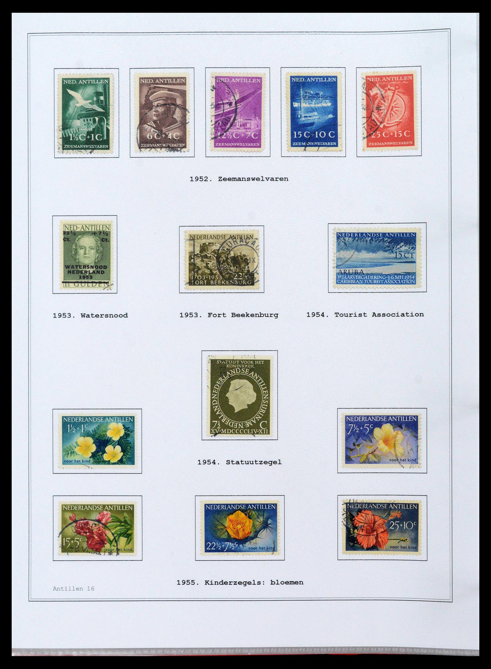 39024 0016 - Postzegelverzameling 39024 Curaçao/Antillen 1873-2006.