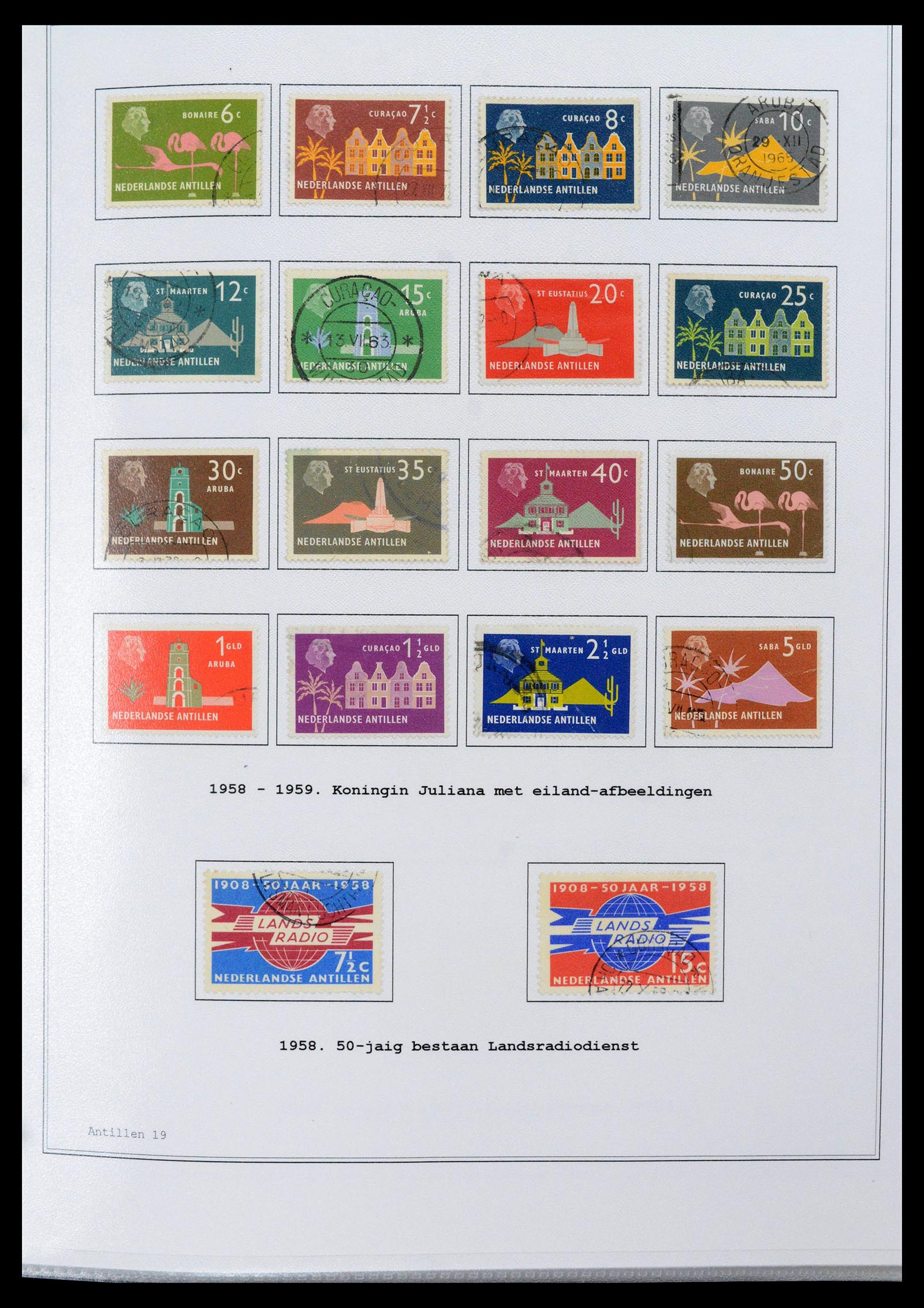 39024 0019 - Postzegelverzameling 39024 Curaçao/Antillen 1873-2006.