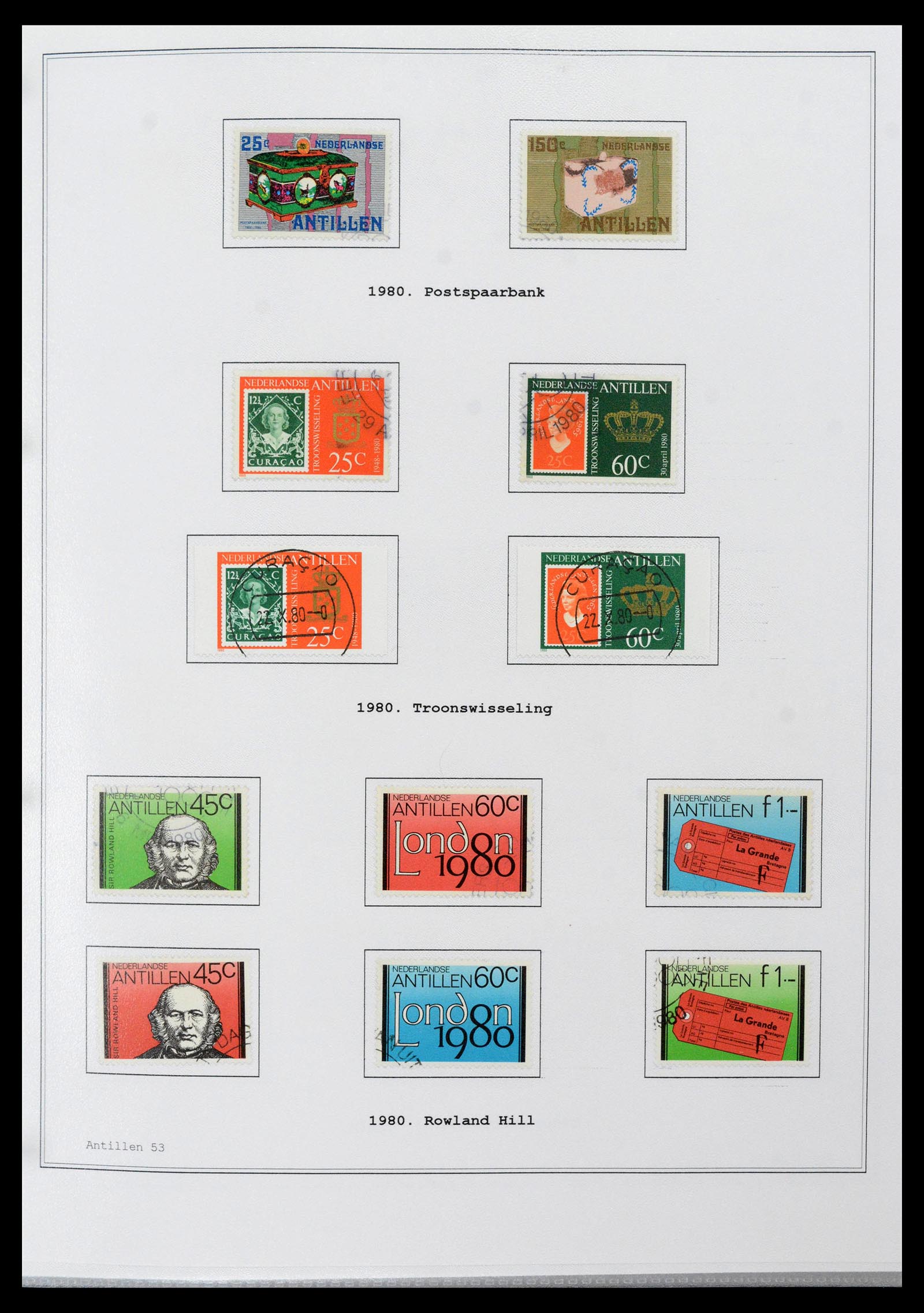 39024 0053 - Postzegelverzameling 39024 Curaçao/Antillen 1873-2006.