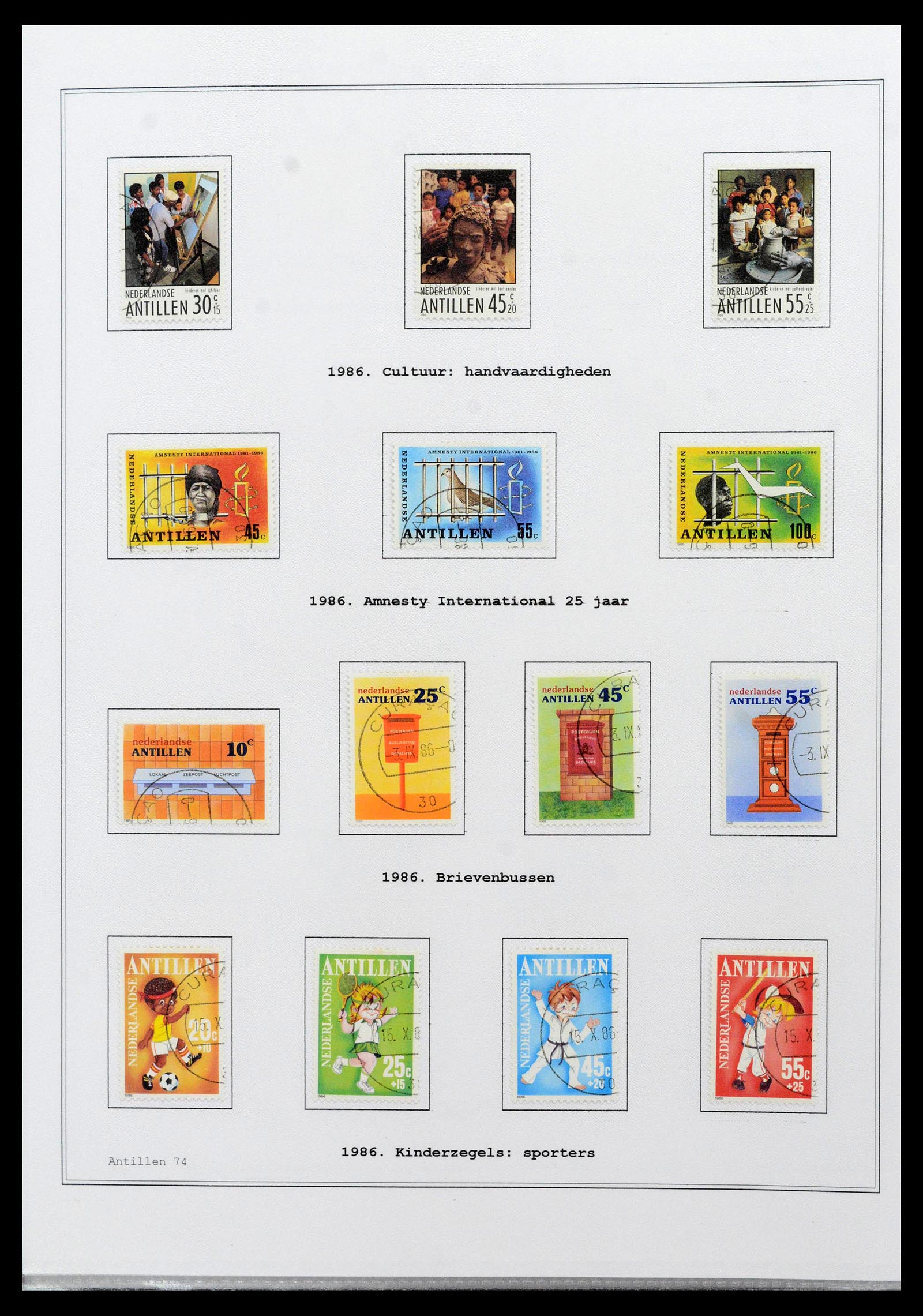 39024 0074 - Postzegelverzameling 39024 Curaçao/Antillen 1873-2006.