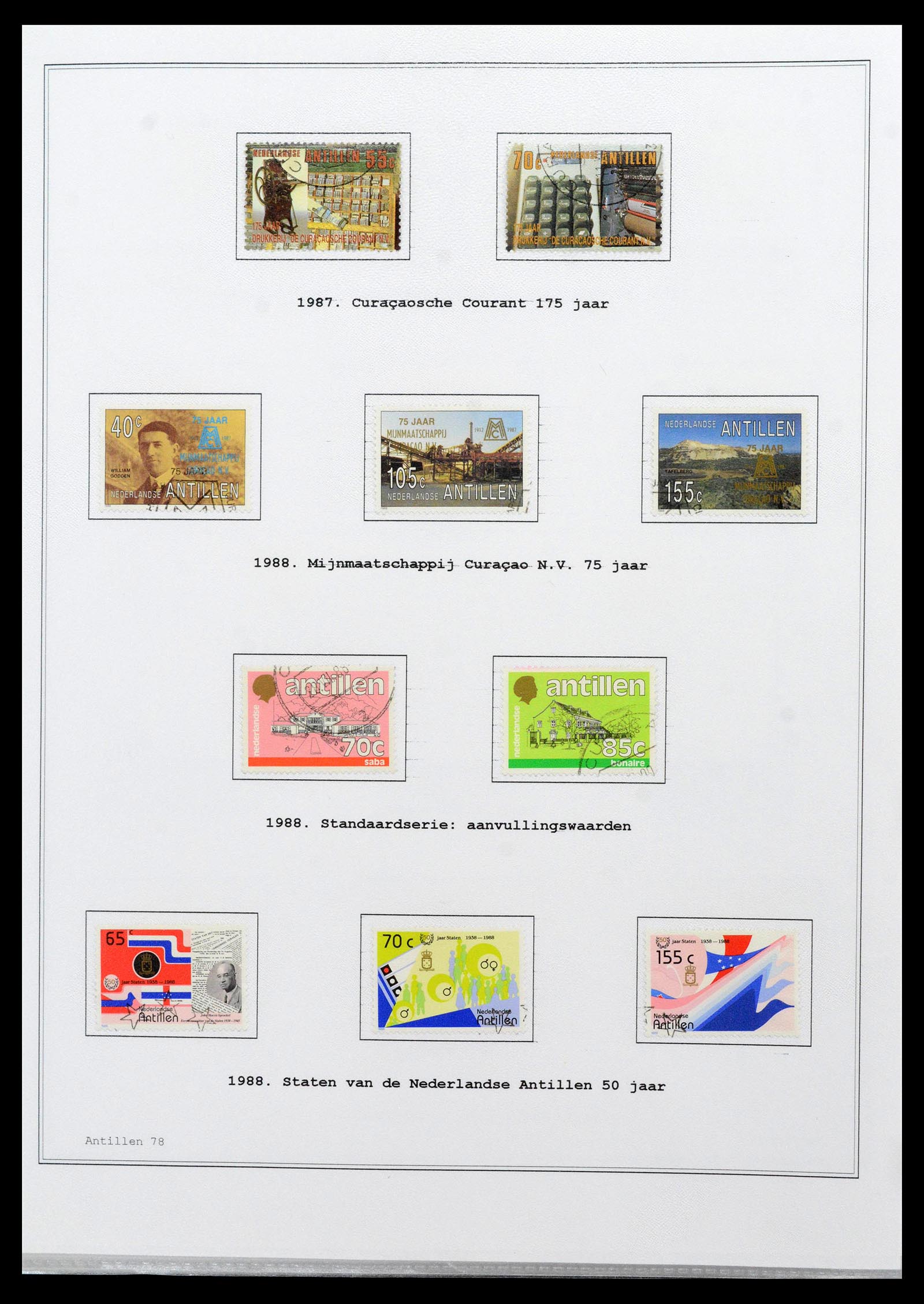 39024 0078 - Postzegelverzameling 39024 Curaçao/Antillen 1873-2006.