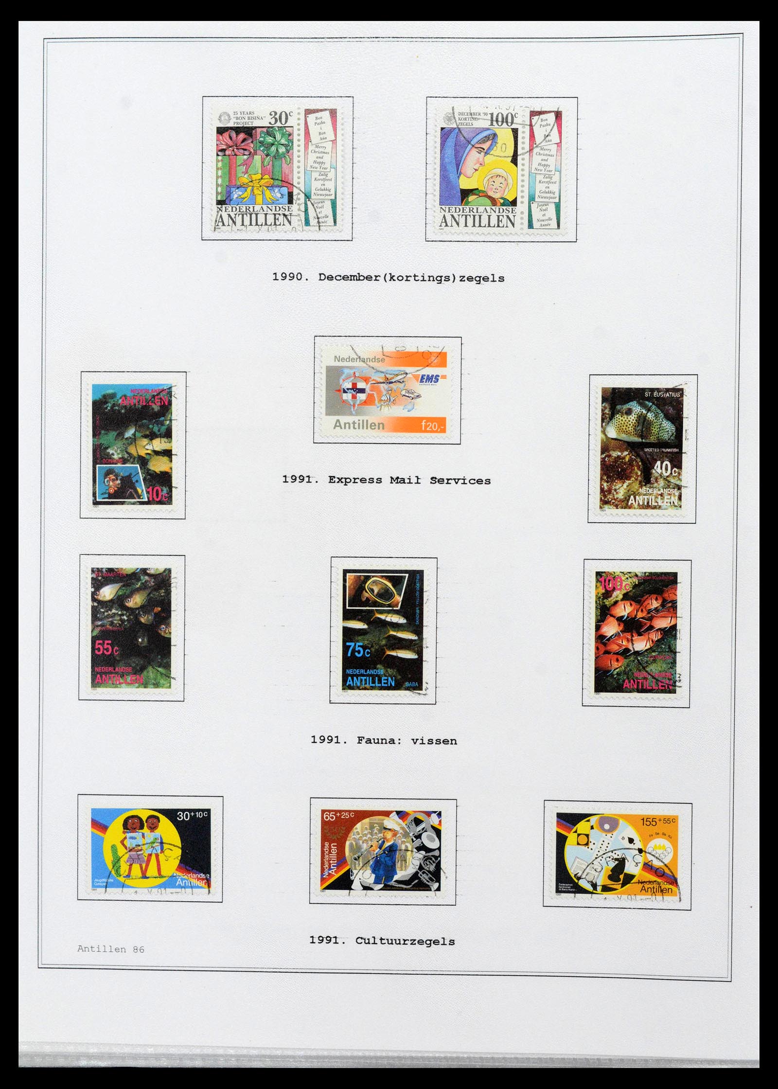 39024 0086 - Postzegelverzameling 39024 Curaçao/Antillen 1873-2006.