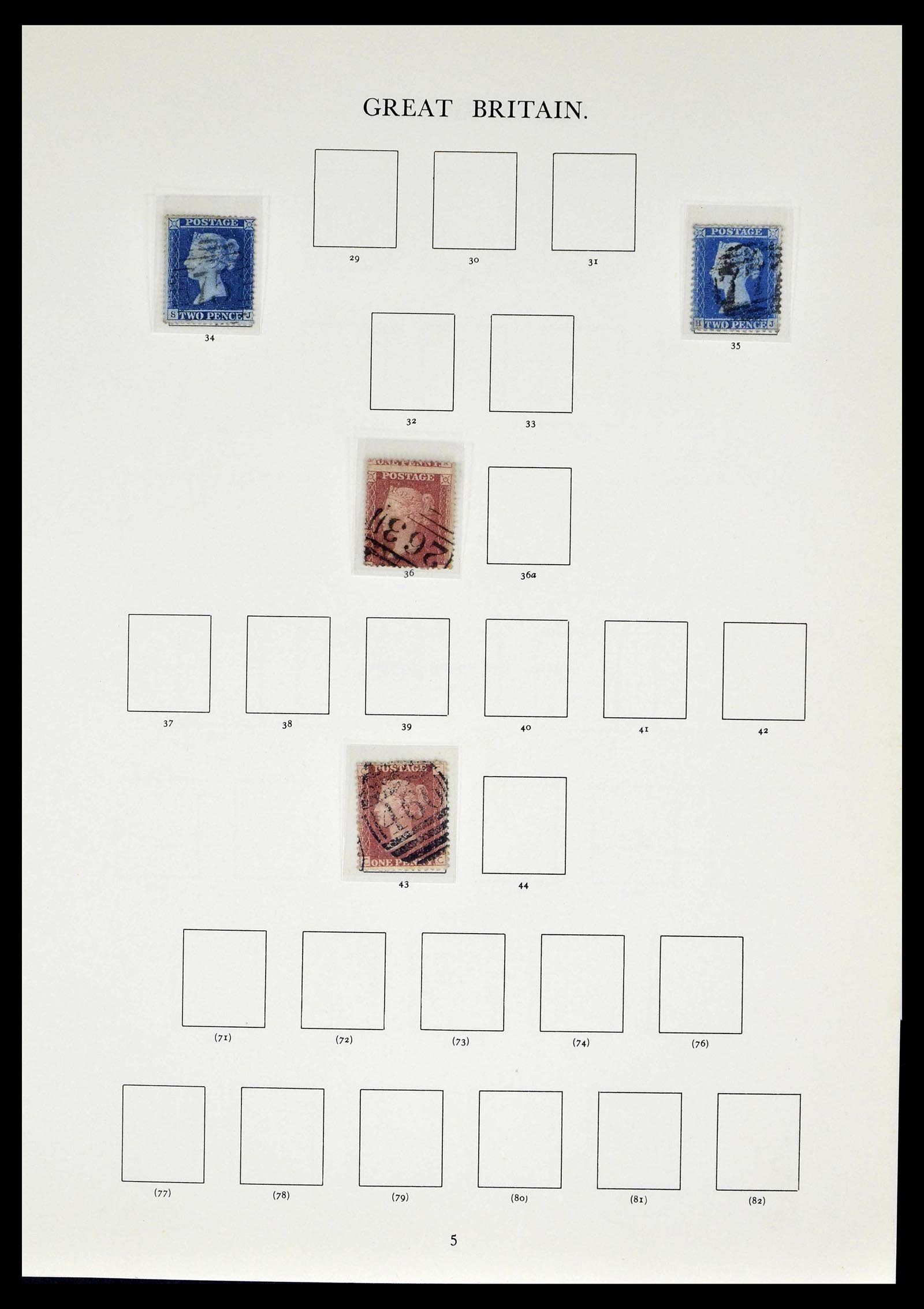 39025 0002 - Postzegelverzameling 39025 Engeland gespecialiseerd 1840-1990.