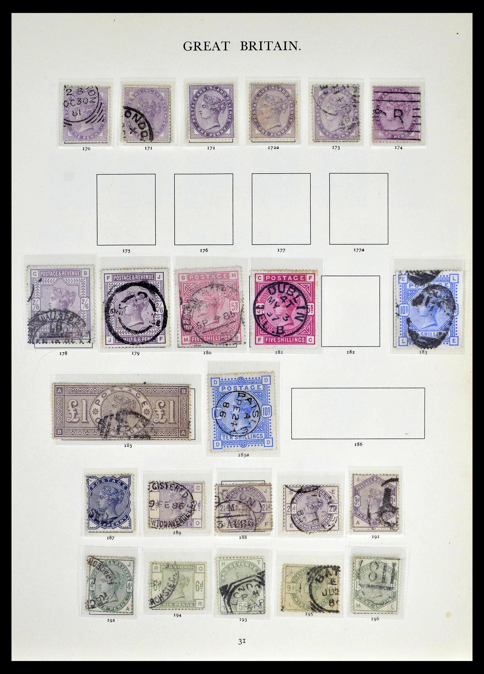 39025 0012 - Stamp collection 39025 Great Britain specialised 1840-1990.